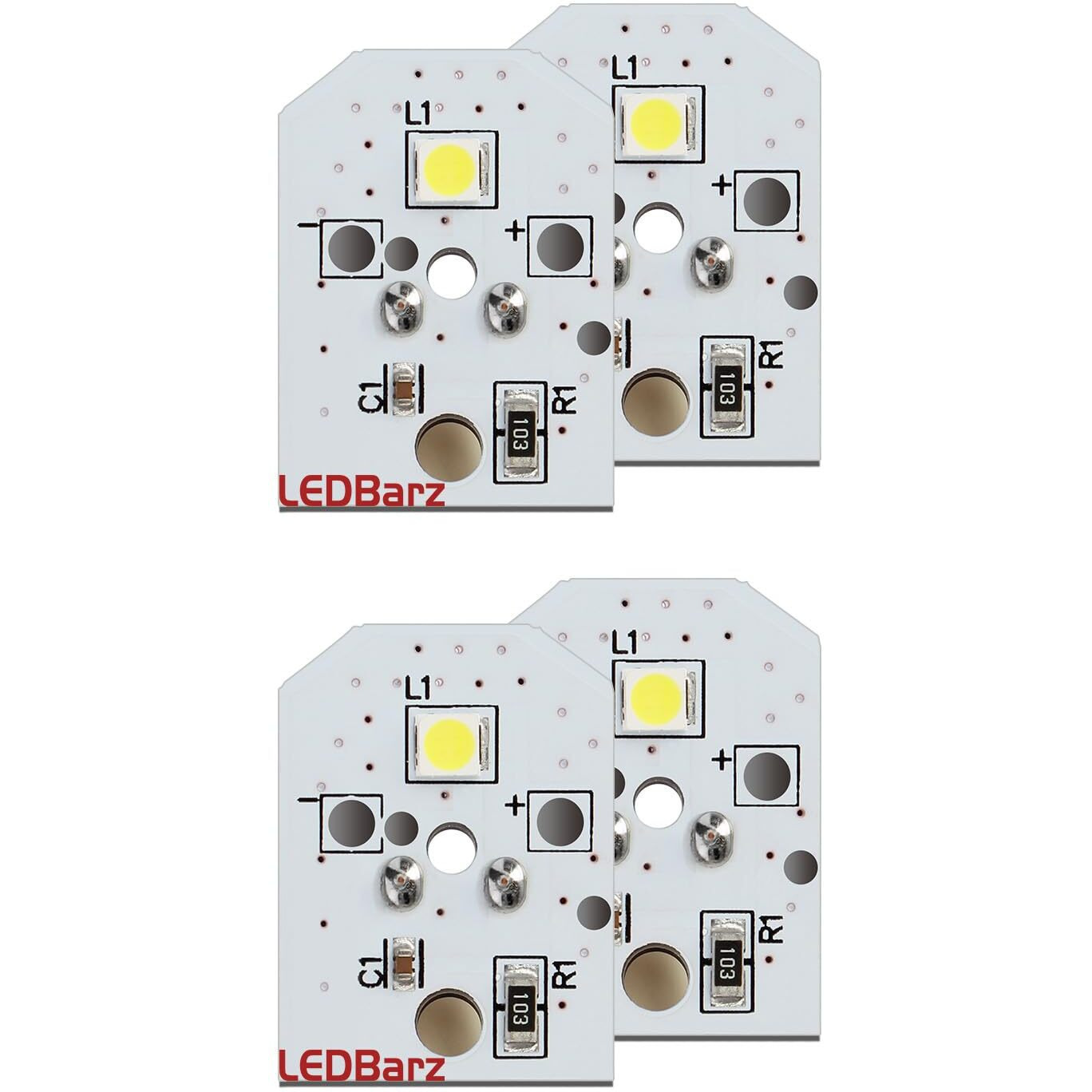Ledbarz 2025 Upgraded Wr55X11132 Refrigerator Led Light For Ge Refrigerator Led Light Assembly Replacement Wr55X25754 3033142 Ap5646375 Ps4704284  No-Include Plastic Cover  Waterproof 4-Pack