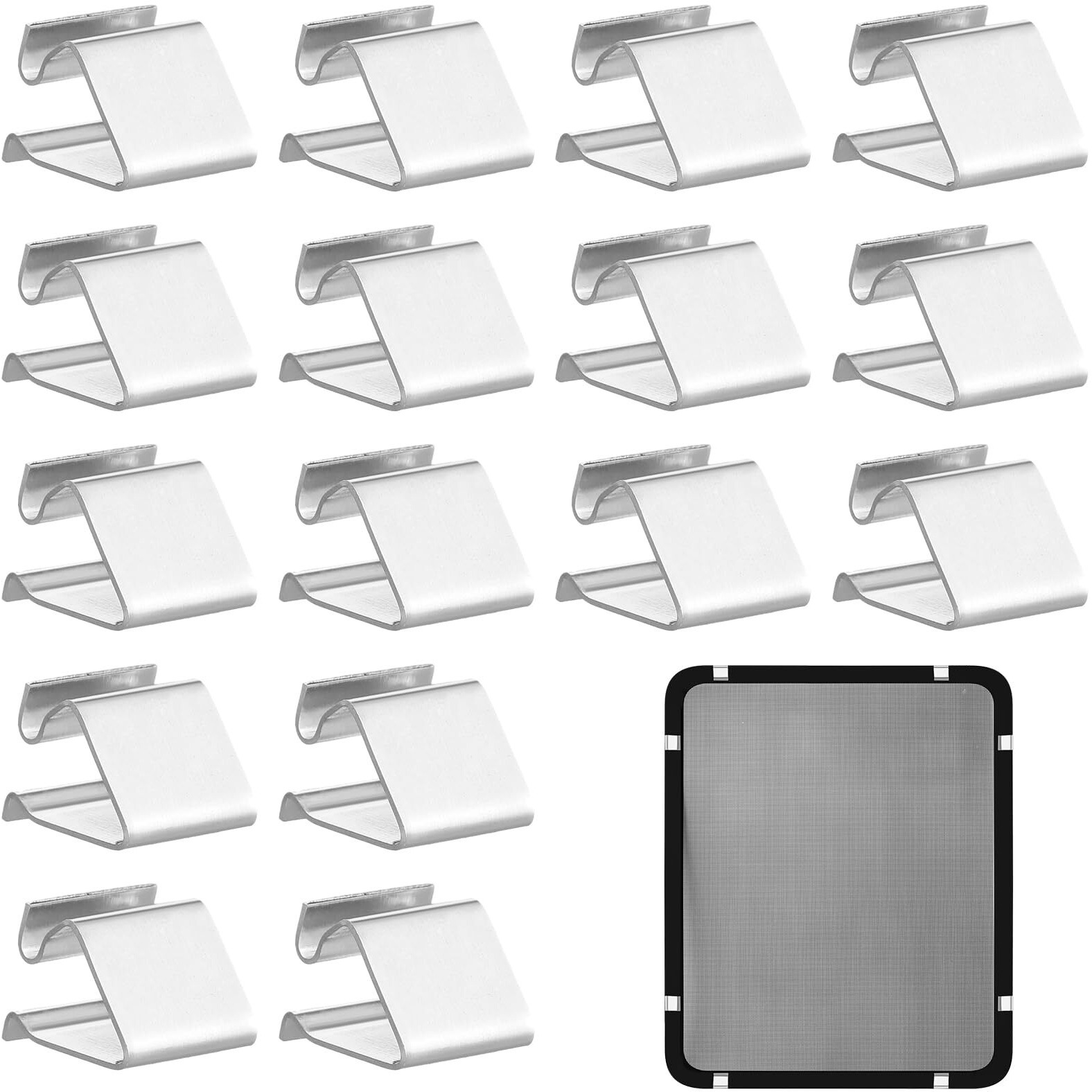 Datanly 16 Pcs Rv Window Replacement Screen Clips Screen Installer Clips Screen Retainers Clips Rv Roll Form Screen Spring Bail For Replacing Clips On Rv Window Screens Repairing Screen Frames