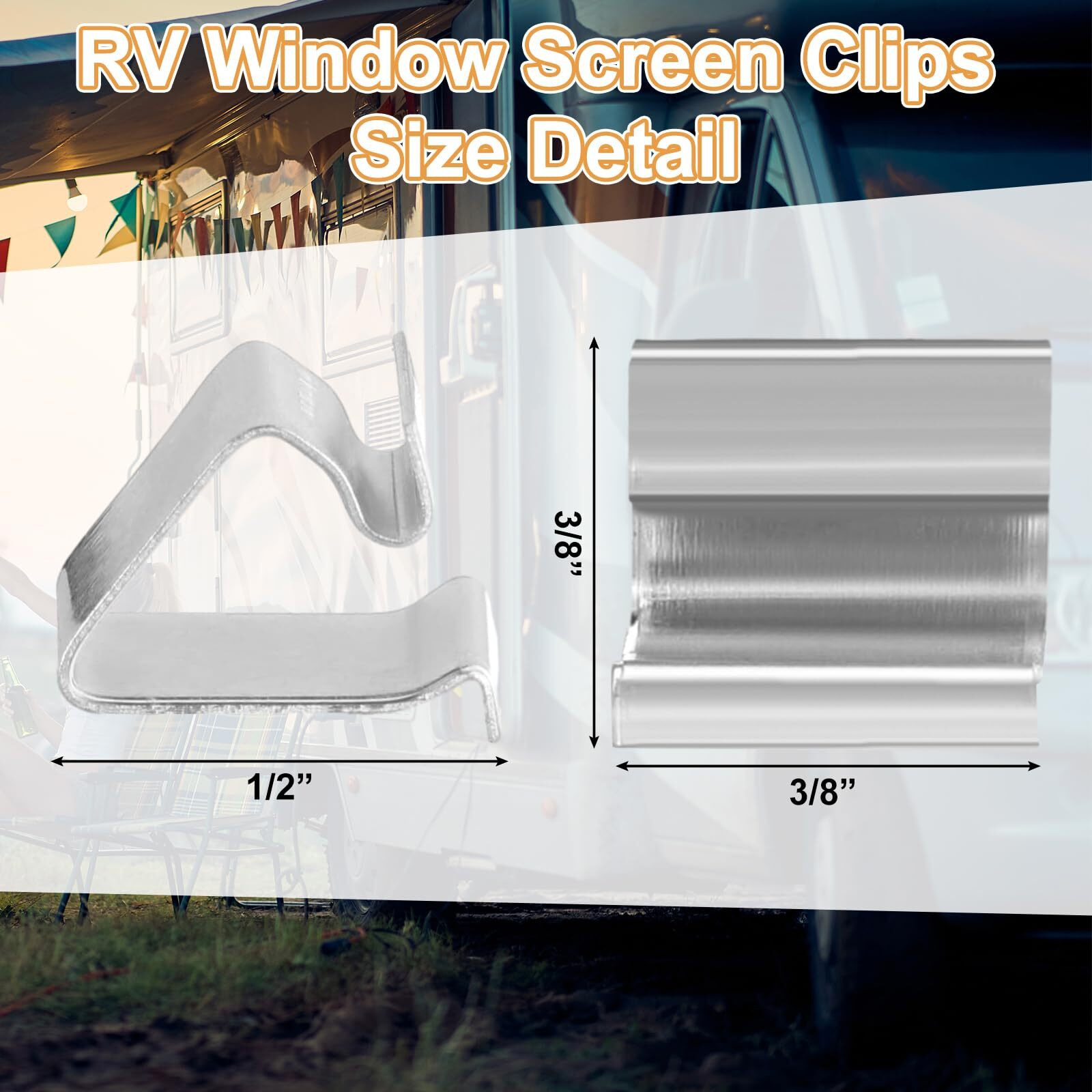 Datanly 16 Pcs Rv Window Replacement Screen Clips Screen Installer Clips Screen Retainers Clips Rv Roll Form Screen Spring Bail For Replacing Clips On Rv Window Screens Repairing Screen Frames