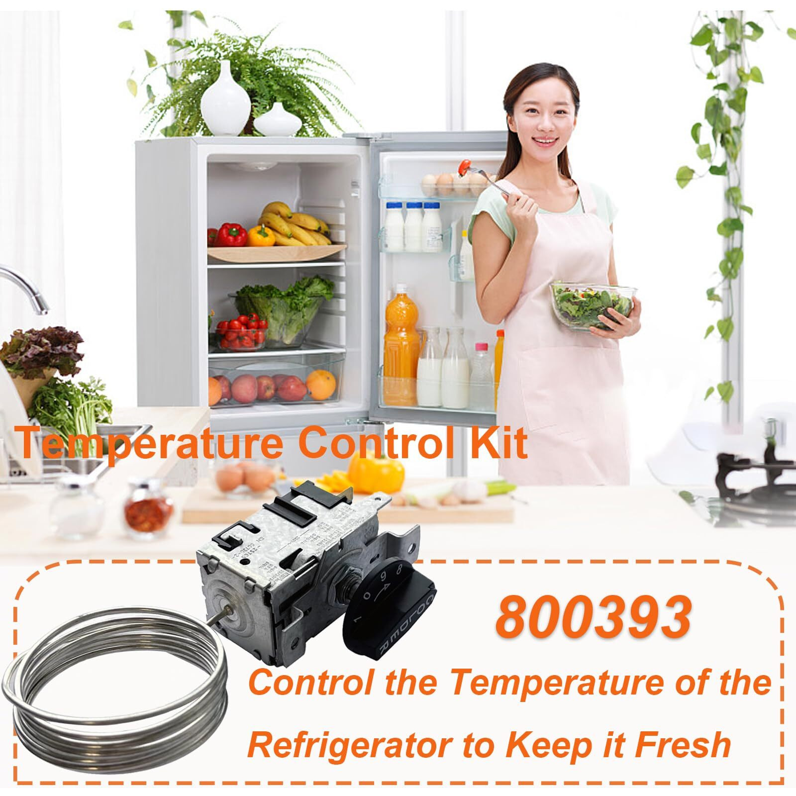800393  831932 Temperature Control Kit  Compatible With True Refrigerators And Freezer Tc/Tsd/T/Gdm/Gem/G4Sm Series  Replaces 800306 461387 Refrigerator Parts Thermostat