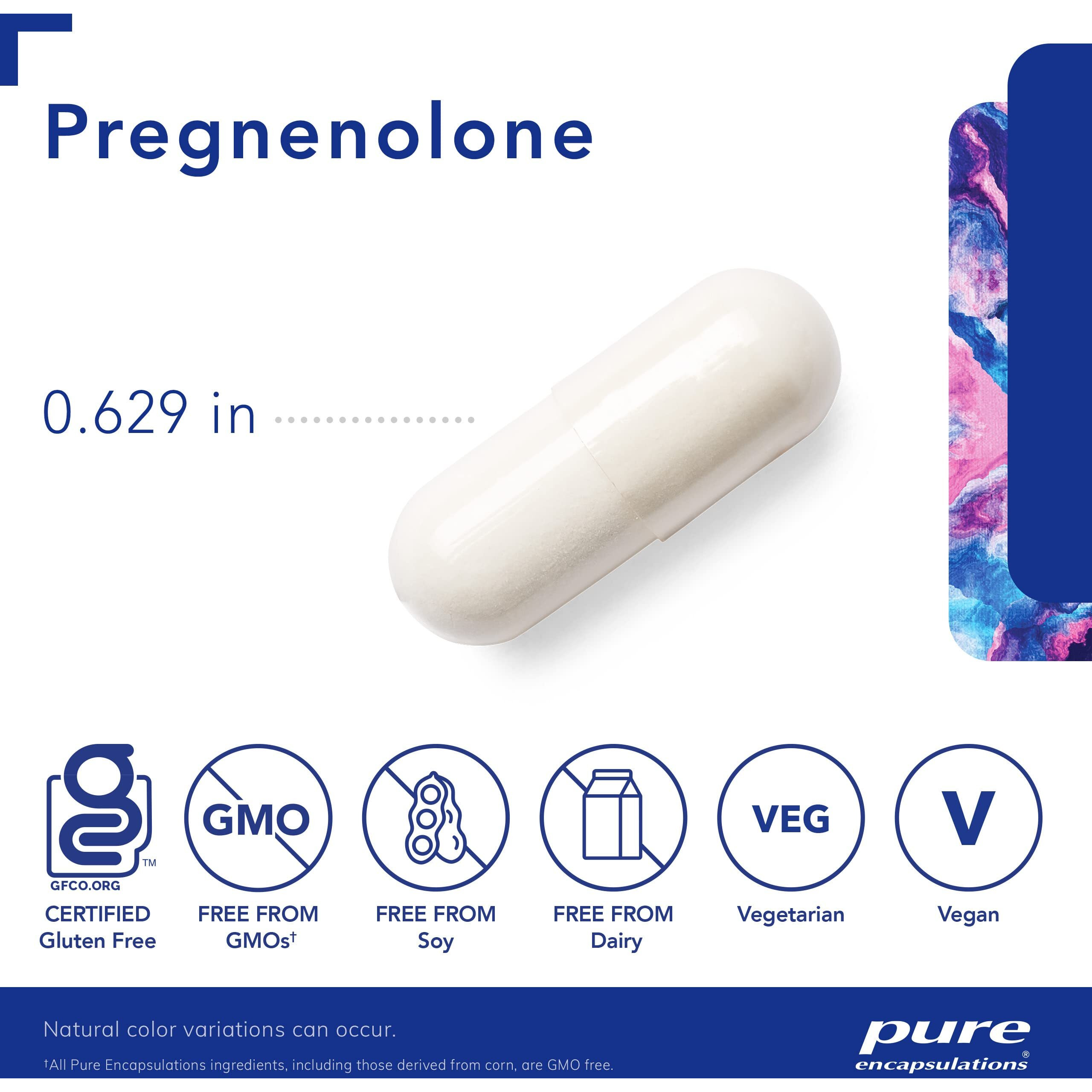 Pure Encapsulations Pregnenolone - 30 Mg - Hormone Support - Memory Support & Brain Supplement - Gluten Free & Vegan - 60 Capsules