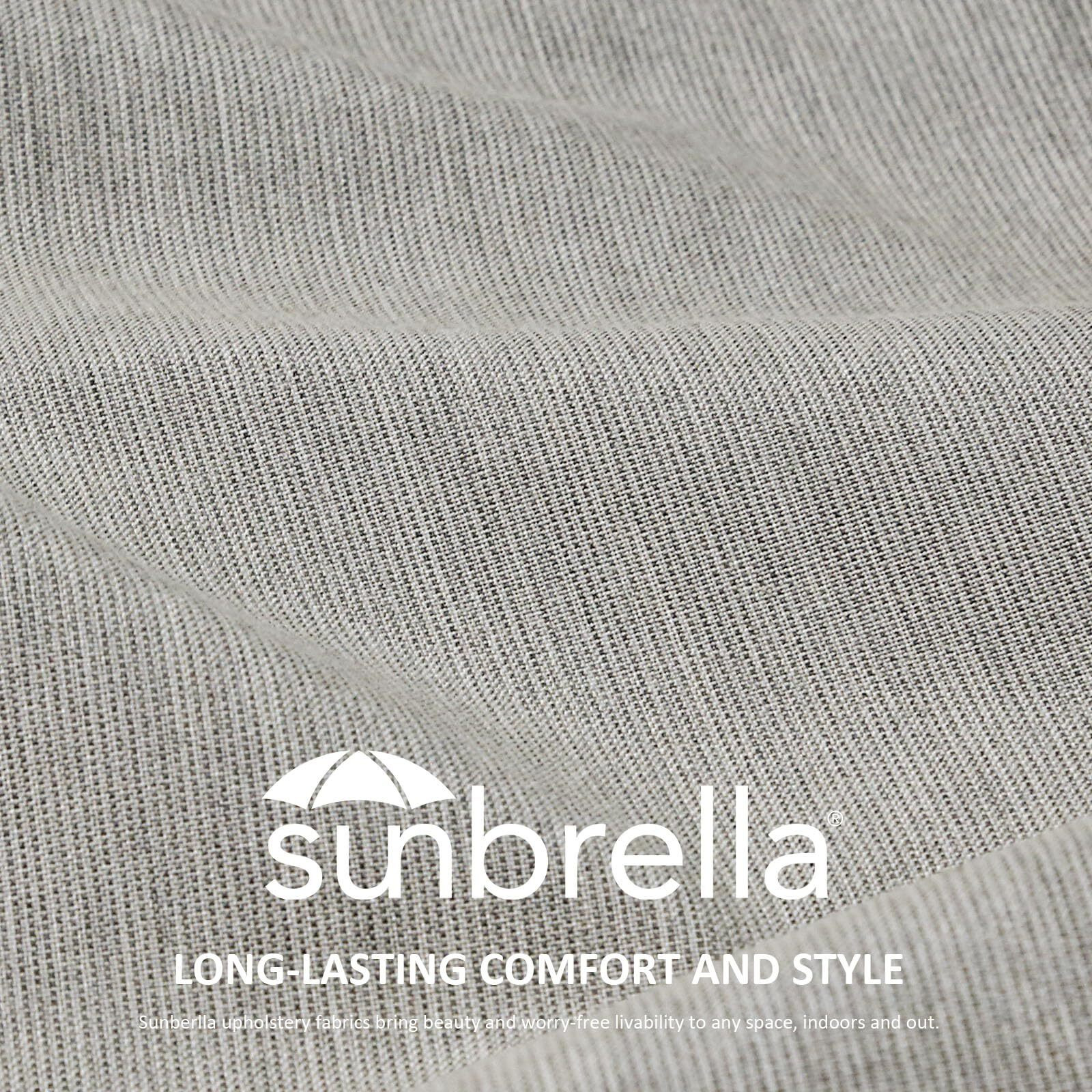 Unimatta Sunbrella Outdoor Patio Chair Cushions Set  24"" X 24""  Set Of 2  Water-Repellent  Fade Resistant  Deep Seat Cushion For Backyard  Couch  Sofa And Patio Furniture  Specrtum Pebble