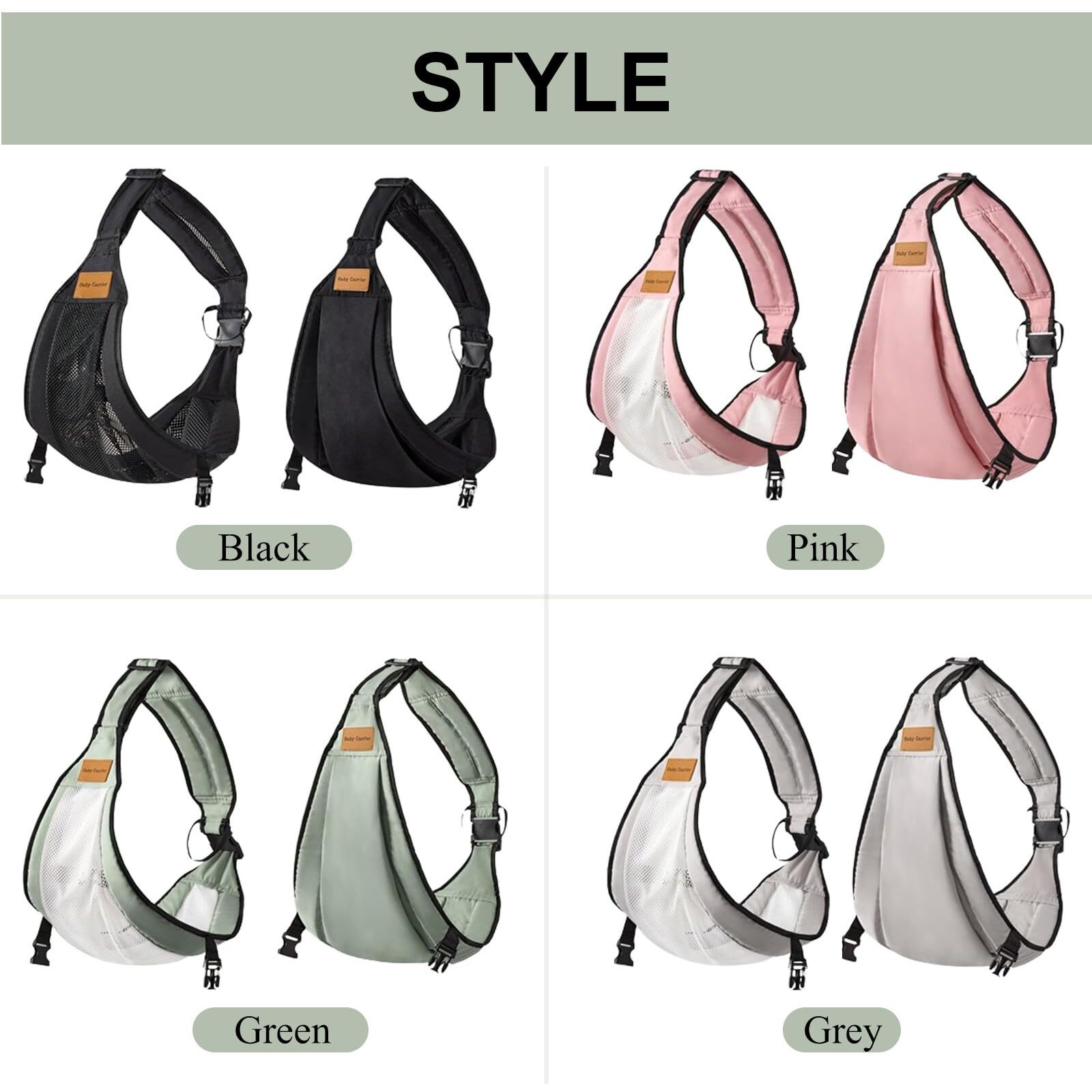 Baby Sling Carrier Toddler Carrier Baby Sling Portable And Adjustable Non-Slip Hip Seat Carriers 10-45Lbs(Black Cloth)