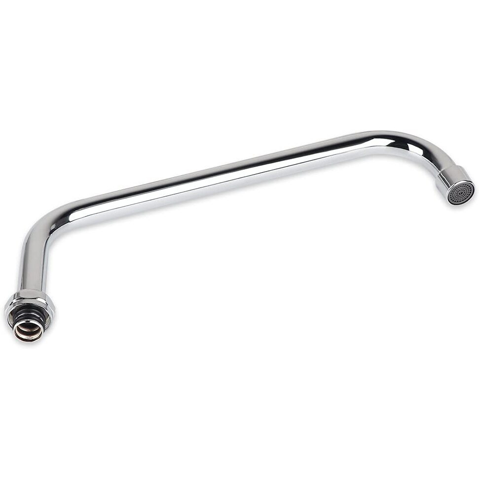 Tnroted 12 Inch Commercial Faucet Swivel Spout Replacement Kit For Commercial Wall Mount Pre Rinse Faucet  360 Swivel Spout Fits For 2 Or 3 Bay Compartment Sinks  Chrome Finish