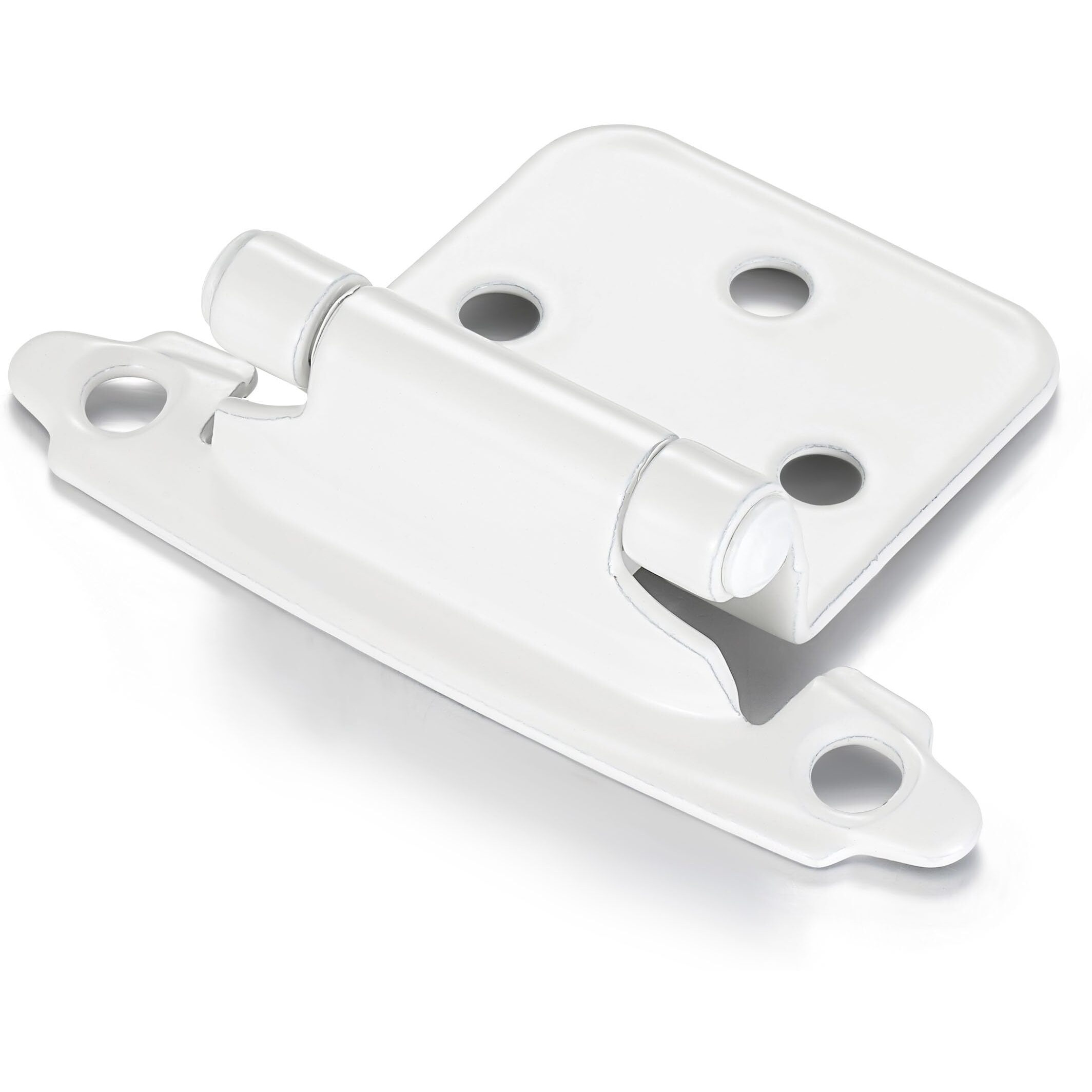 Vallecloud 10 Pack (5 Pair) White Self Closing Cabinet Hinges For Kitchen Cabinet Door  1/2"" Overlay (Variable) Semi Concealed Kitchen Cabinet Hinges