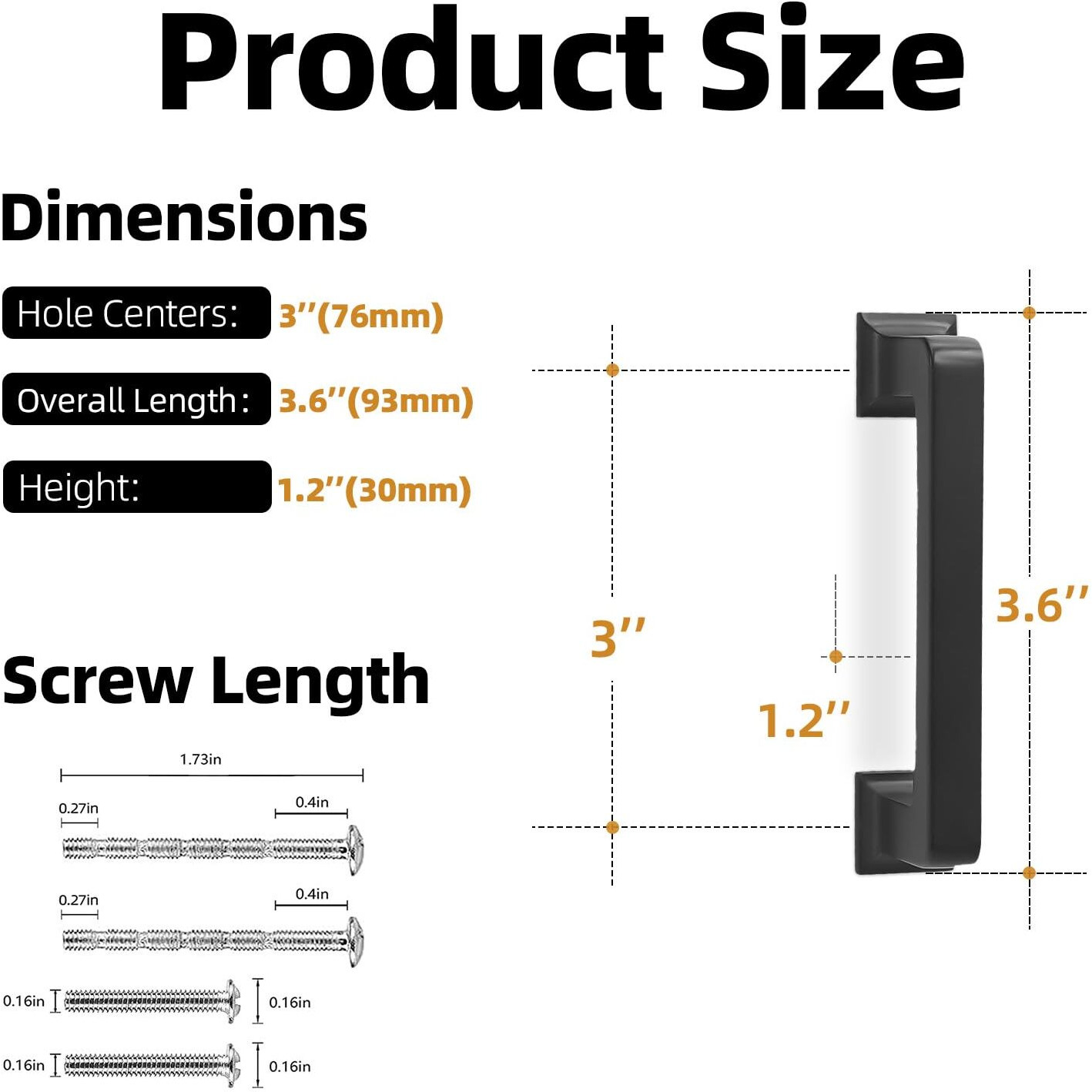 Komotia 10 Pack 3 Inch Cabinet Pulls Matte Black Kitchen Cabinet Handles Zinc Alloy Drawer Pulls Solid Cabinet Hardware