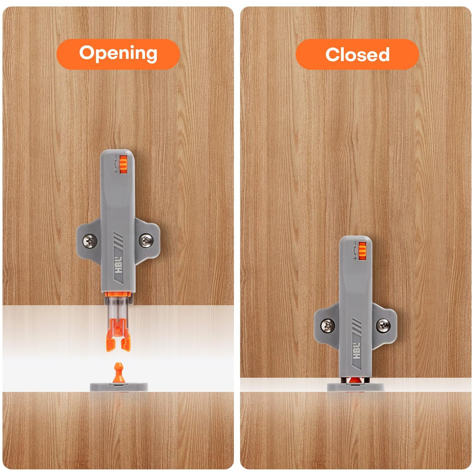 Hbl' 4 Pack Push To Open Cabinet Hardware Or Door Latch  Heavy Duty Non-Magnetic Rv Drawer Catch  Kitchen Hardware Push Release Latch