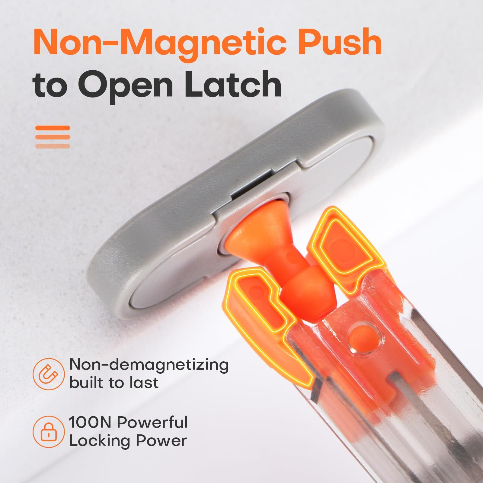 Hbl' 4 Pack Push To Open Cabinet Hardware Or Door Latch  Heavy Duty Non-Magnetic Rv Drawer Catch  Kitchen Hardware Push Release Latch