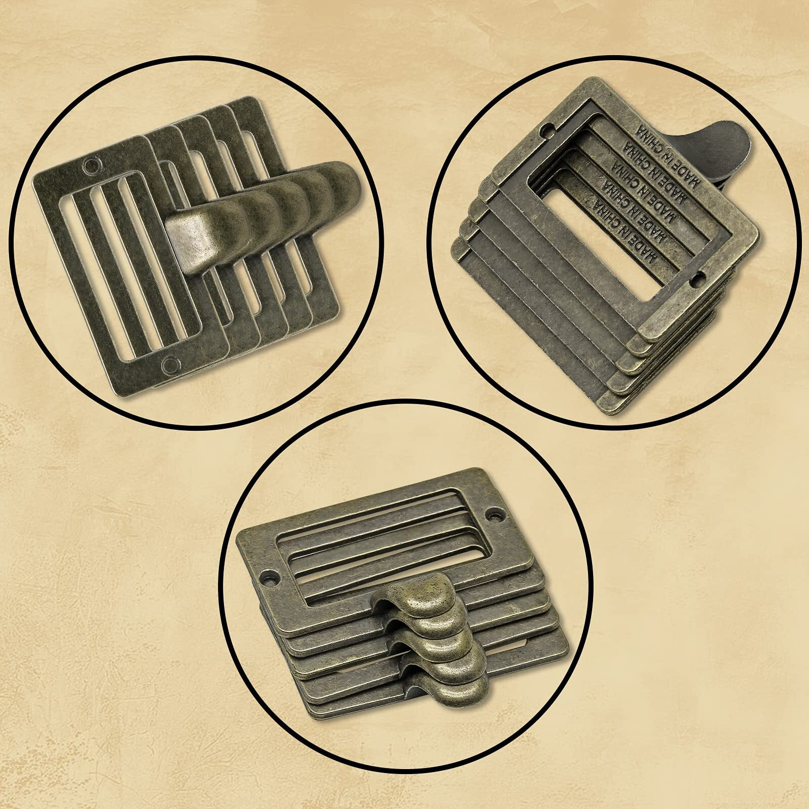 Rierdge 20 Pcs Antique Bronze Card Catalog Drawer Pulls  Vintage File Cabinet Pulls  Library Label Card Catalog Pulls For Office Furniture Cupboard Cabinet Drawer Box Case Hardware (Large)