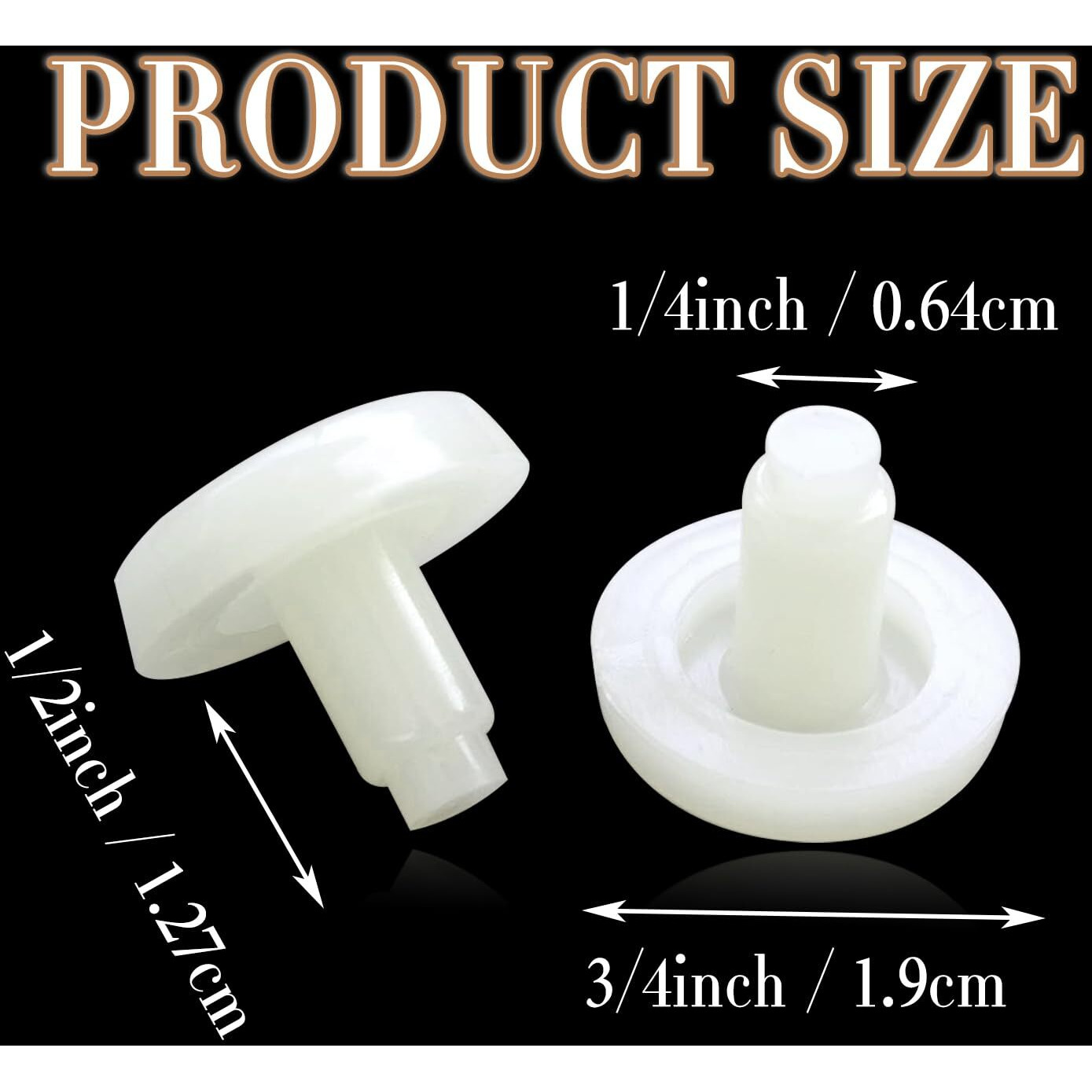 24 Pack Stem Bumpers Glide Nylon Flat Round 3/4"" Stem Bumper Floor Protector For 1/4"" Hole  Furniture Sliders  Protect Your Outdoor Furniture And Patio Swivel Chair  White