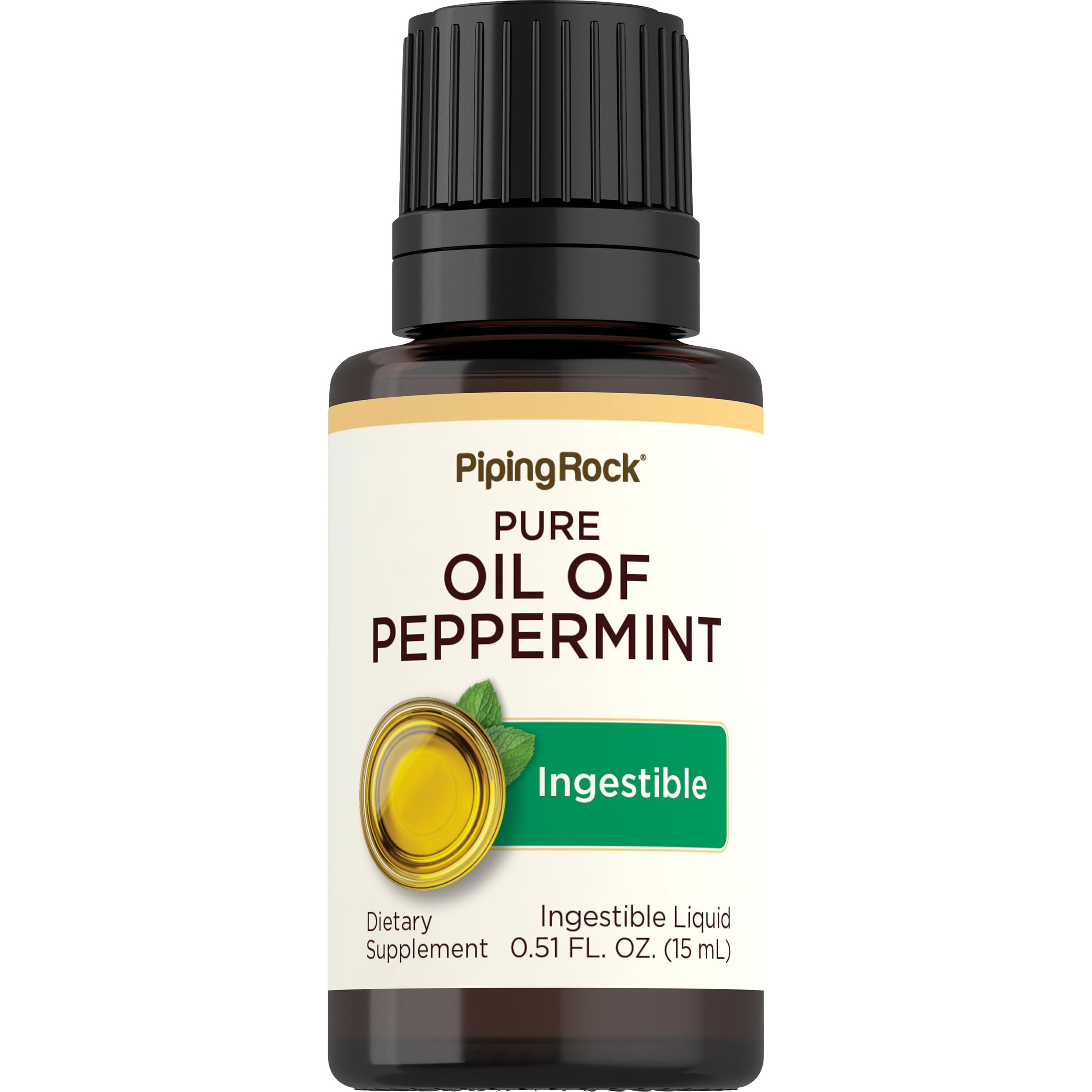 Piping Rock Peppermint Oil | 15 Ml Drops | Pure Ingestible Liquid Supplement | Non-Gmo  Gluten Free