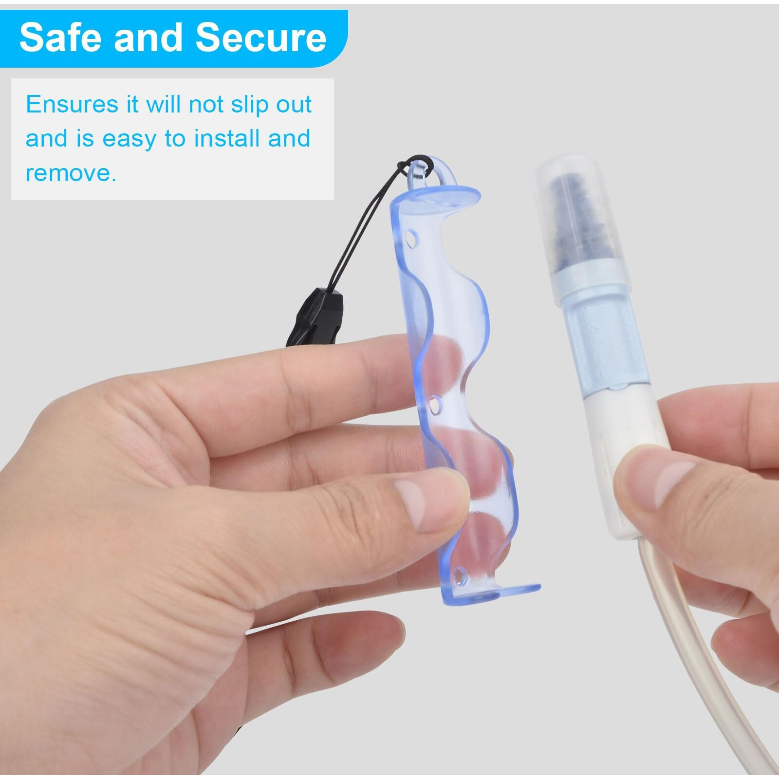 Apdtek Peritoneal Dialysis Transfer Set Catheter Holder Accessories For Baxter 5C4482 5C4483  Pd Secure Shower Support For Men Women With 2 Pcs Ajustable Neck Lanyards - Blue