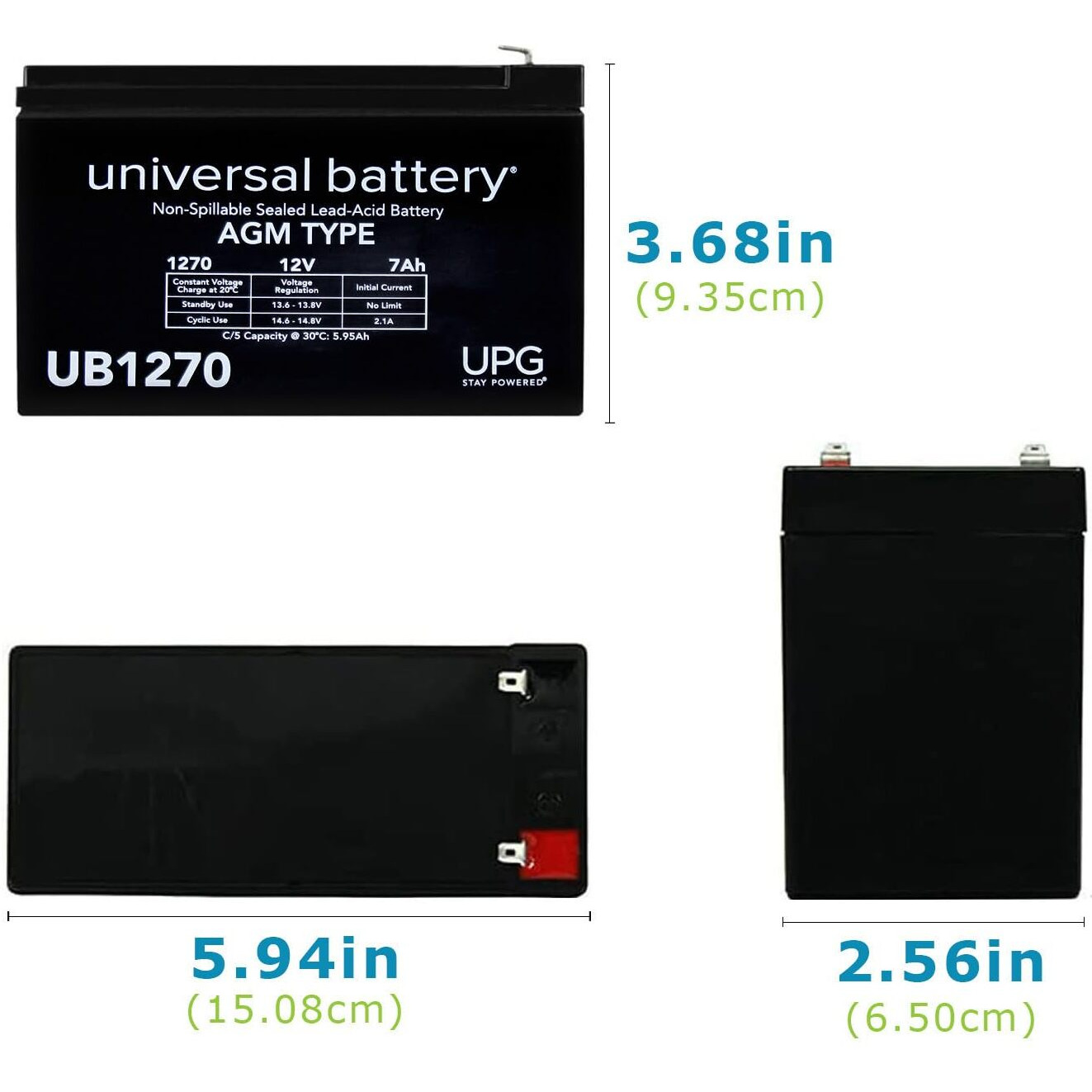 Universal Power Group Upg Ub1270-12V 7Ah Sla Battery