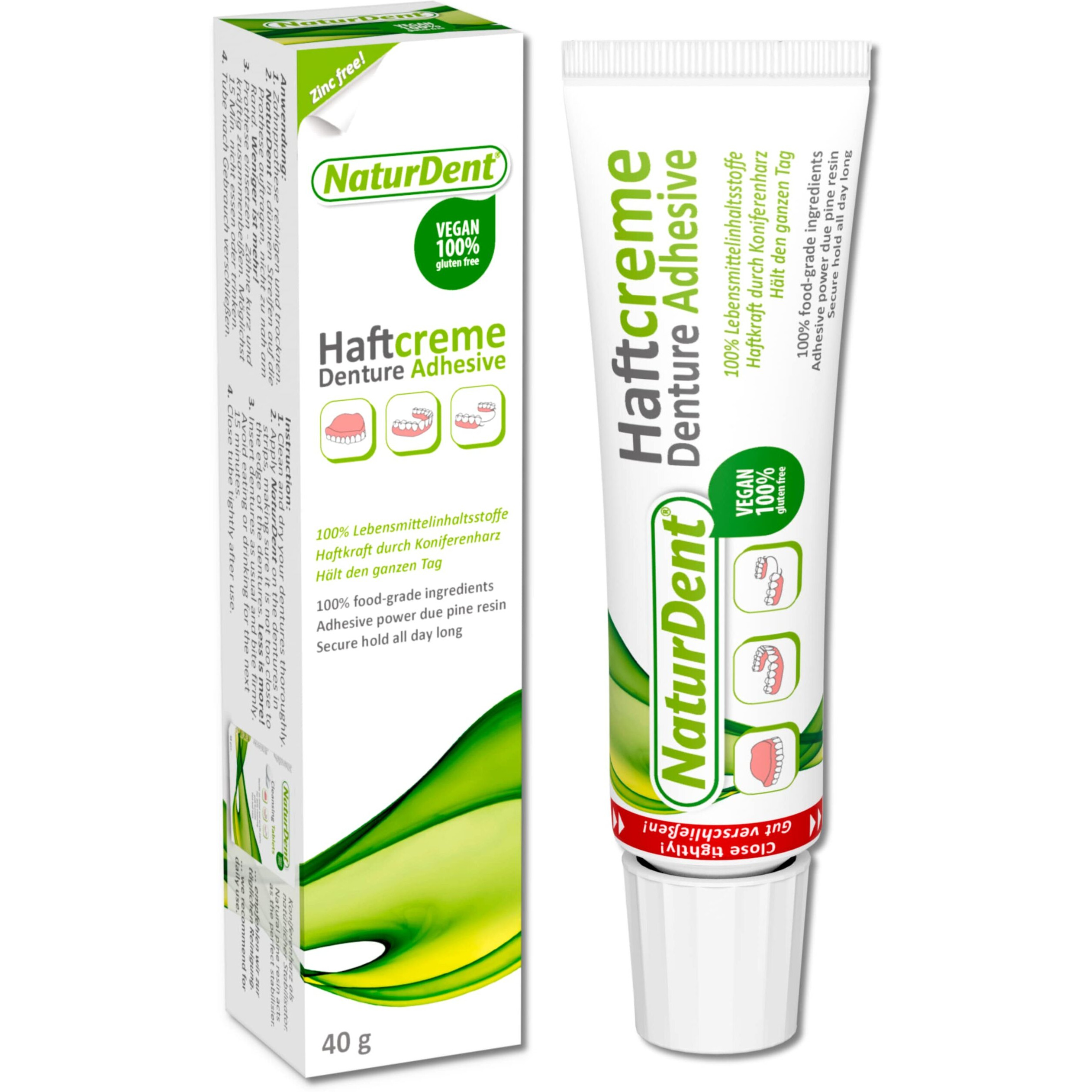 Natural Strong Denture Adhesive Naturdent Holds Dentures Longer And Stronger No Zinc No Petrochemical No Paraben No Yucky Taste