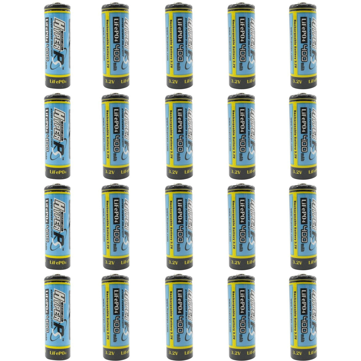 (20-Pack) Hyperps 3.2V Lifepo4 14430 (14 X 43Mm) 400Mah Rechargeable Battery For Solar Panel Light  Tooth Brush  Shaver  Flashlight