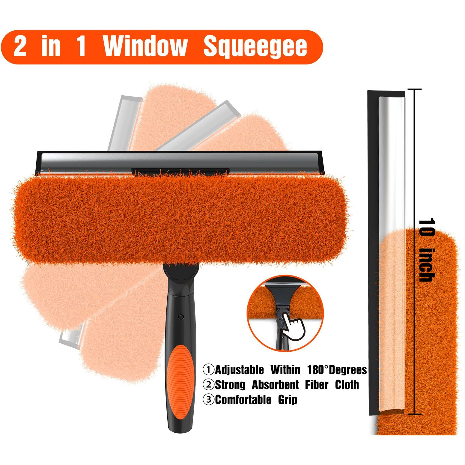 Laanpole 26Ft Window Squeegee With Extension Pole  2-In-1 Squeegee For Window Cleaning  Professional Cleaning Kit For Home With 20Ft Telescoping Pole For Outdoor Indoor Use