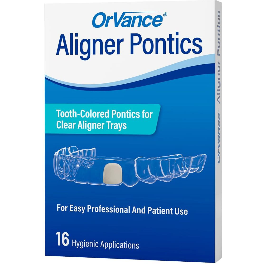 Aligner Pontics | Temporary Tooth Replacement For Aligner Trays And Retainers During Orthodontic Treatment (16 Count)