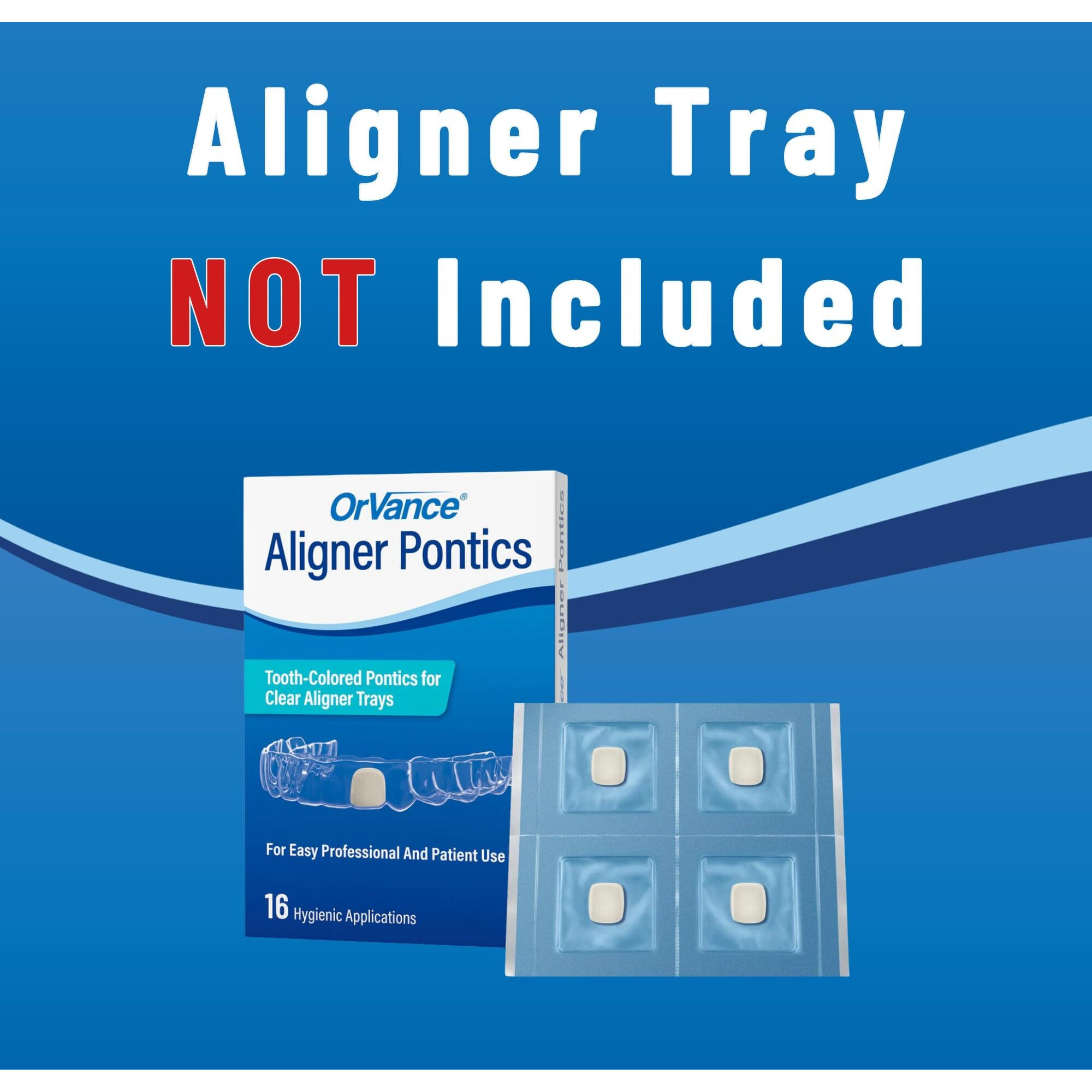 Aligner Pontics | Temporary Tooth Replacement For Aligner Trays And Retainers During Orthodontic Treatment (16 Count)