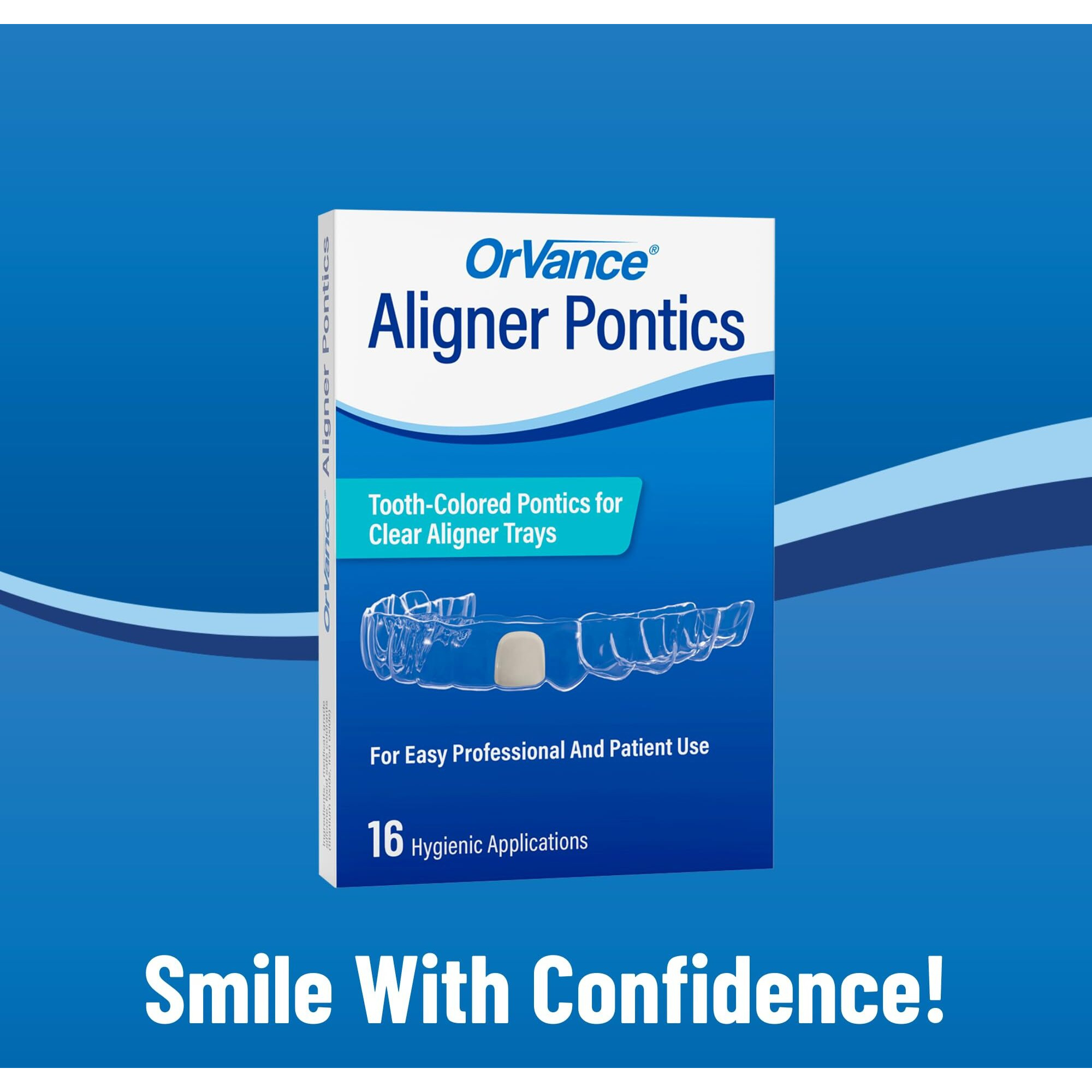 Aligner Pontics | Temporary Tooth Replacement For Aligner Trays And Retainers During Orthodontic Treatment (16 Count)