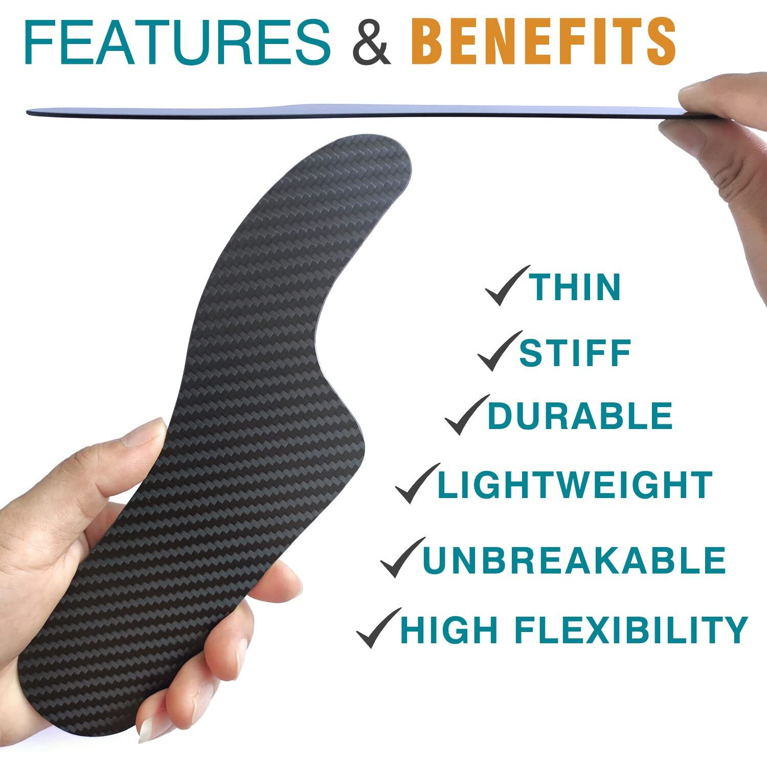 Morton's Extension Orthotic Carbon Fiber Insole Rigid Foot Support Insert For Morton's Toe Turf Toe Hallux Rigidus Arthritis 1 Piece 27.5Cm(Men Size 11/Women 12)