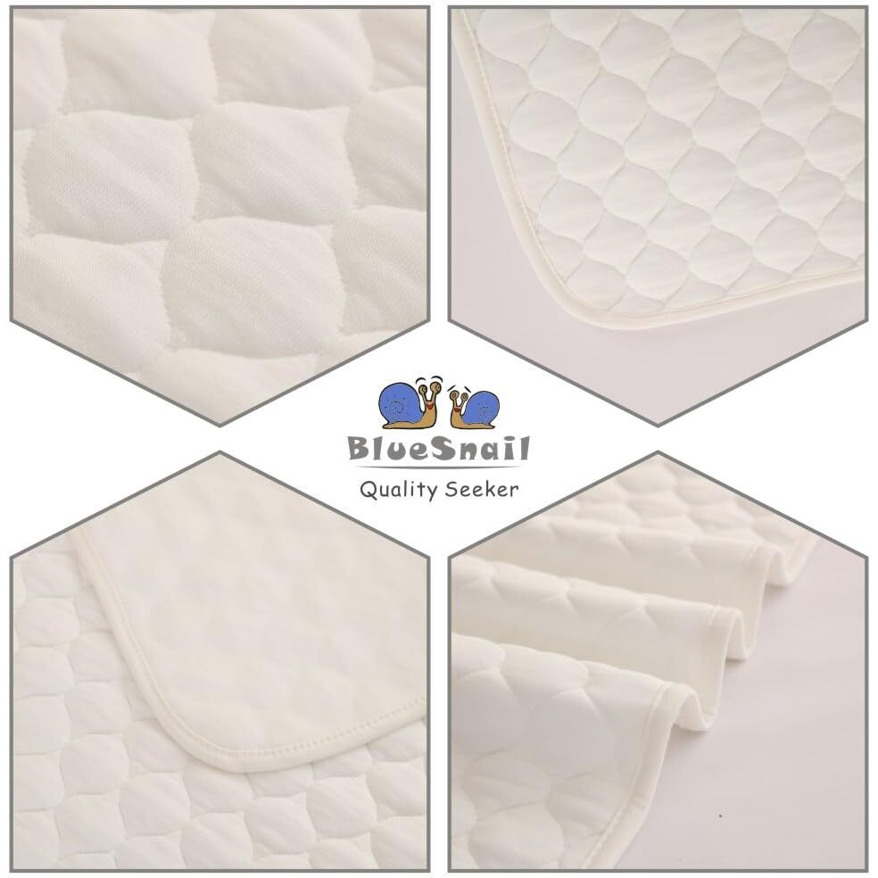 Bluesnail Washable Underpads Super Absorbent And Waterproof Bed Pds  Portable And Reusable Incontinence Pads For Toddler Adults Elderly And Pets (31"" X 40"" Pack Of 2)(White)