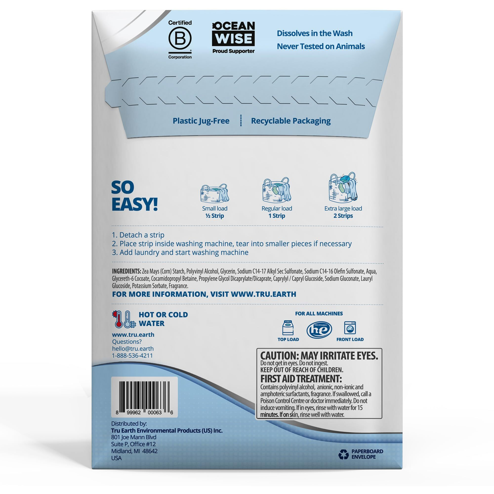 Tru Earth Platinum - Heavy Duty Laundry Detergent Sheets - Up To 64 Loads (32 Sheets)  Fresh Linen Scent - Ultra-Concentrated Formula - Eco-Friendly  Hypoallergenic Laundry Sheets