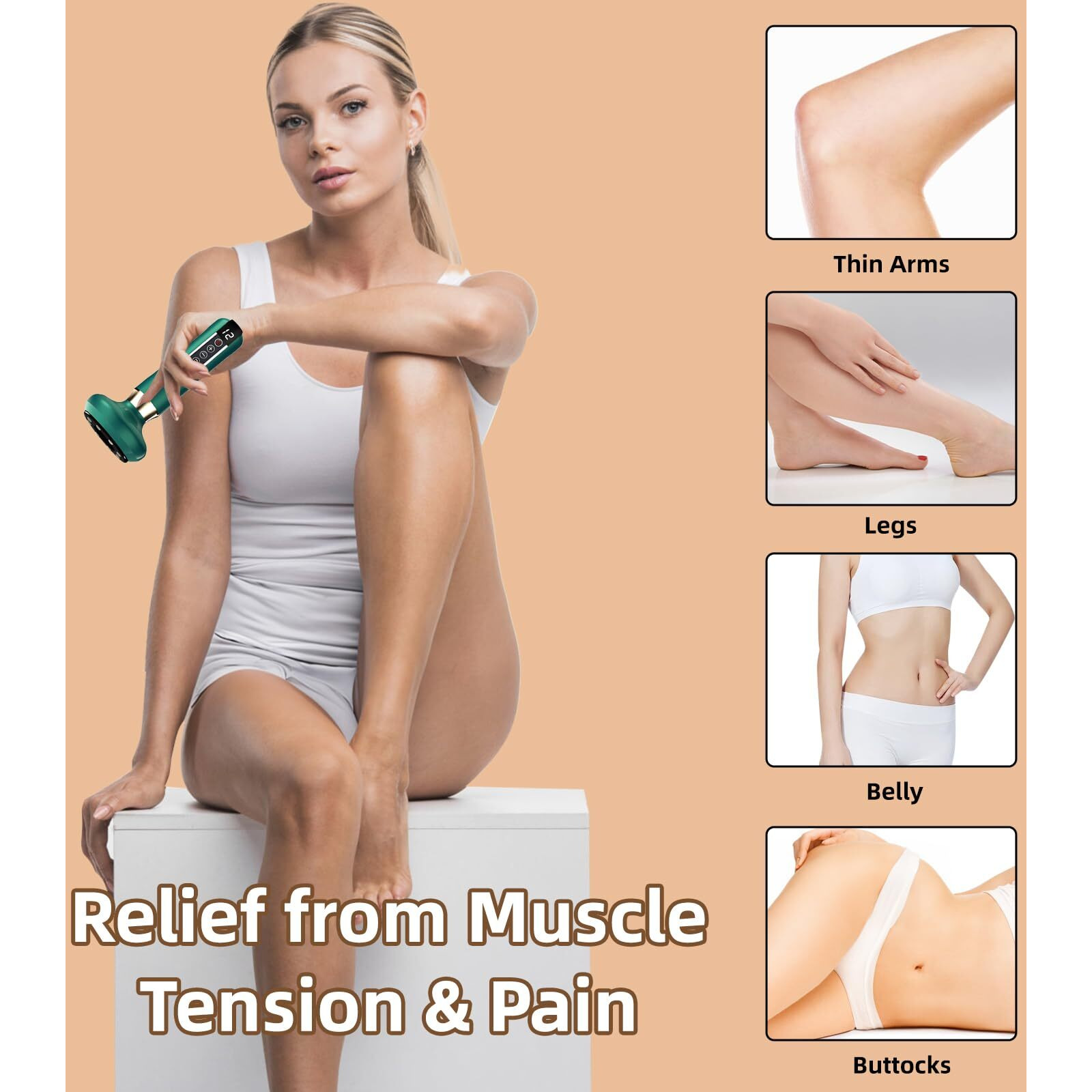 Shuredross Handheld Cellulite Massager-Cupping Kit For Massage Therapy Cupping Machine Cellulite Massager With 12 Suction Modes  Rechargeable & Cordless Varially Anti Cellulites Massager