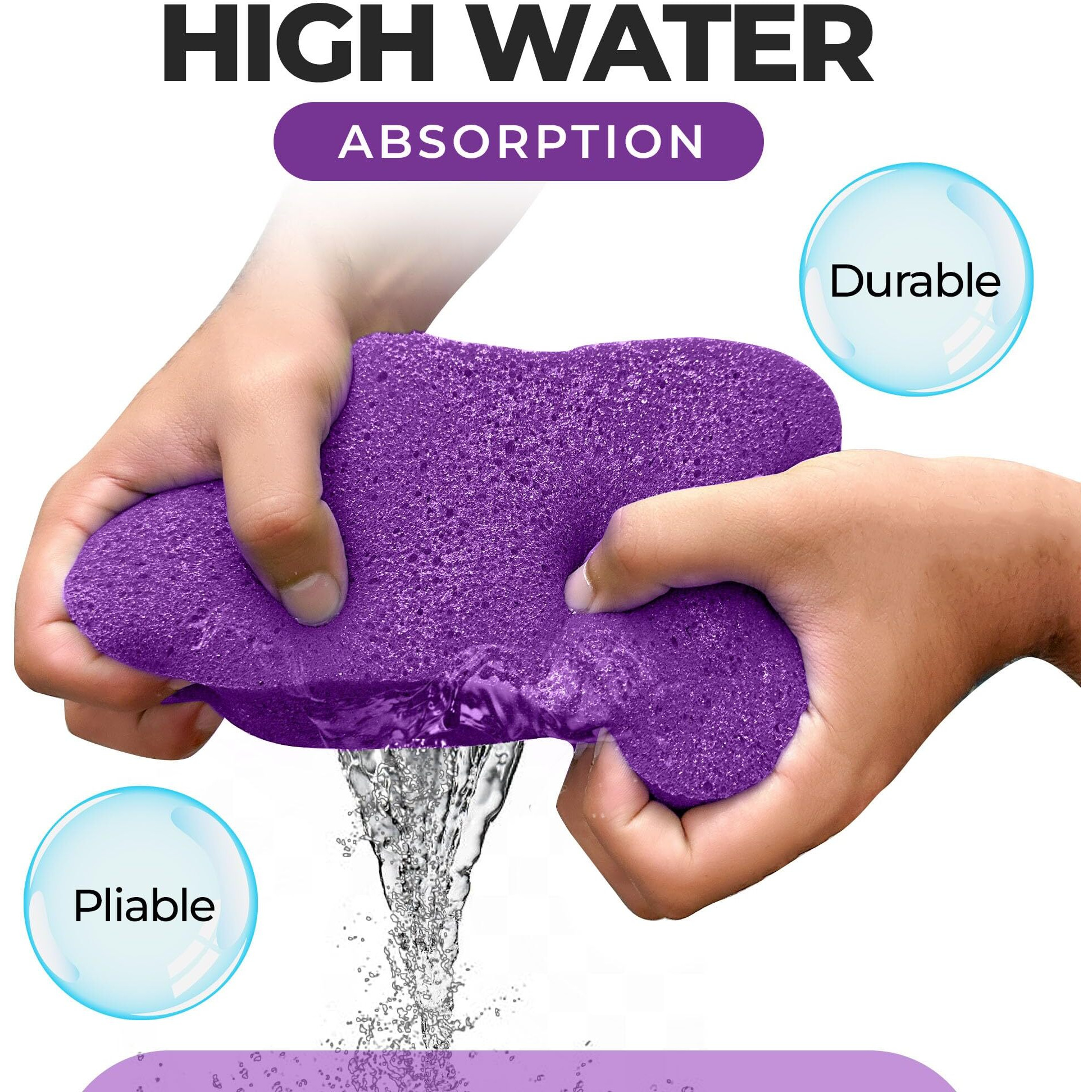 Sponges For Cleaning - 2 Pack - Multi-Purpose Cleaning Sponge  Perfect For Car Wash & Household Cleaning  Ideal For Tile Grout & Painting