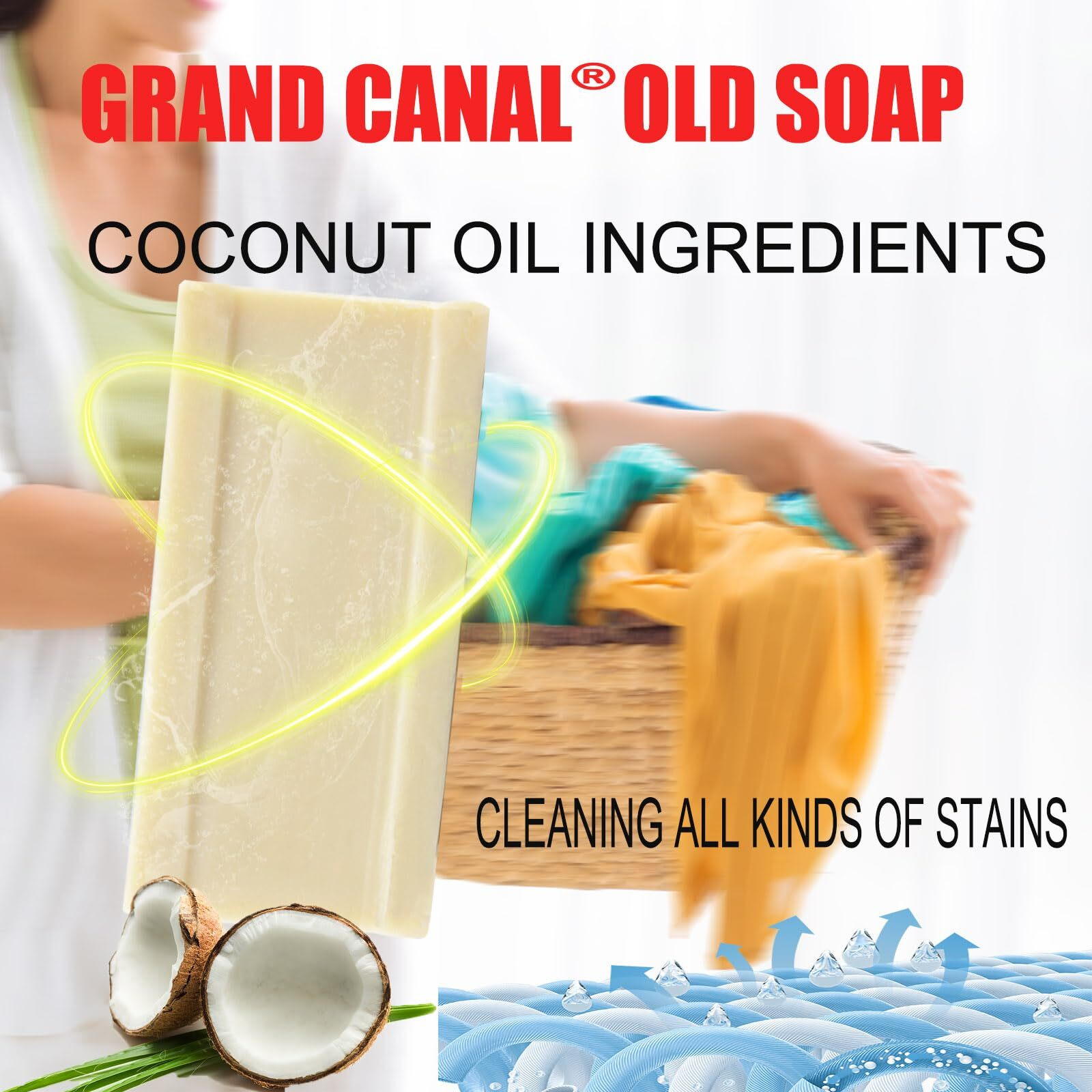 Grand Canal Soap Bar For Stains  Grand Canal Old Soap With Brush  Underwear Cleaning Soap Bar  All Purpose Stain Cleaner For Clothes  Shoes  Underwear