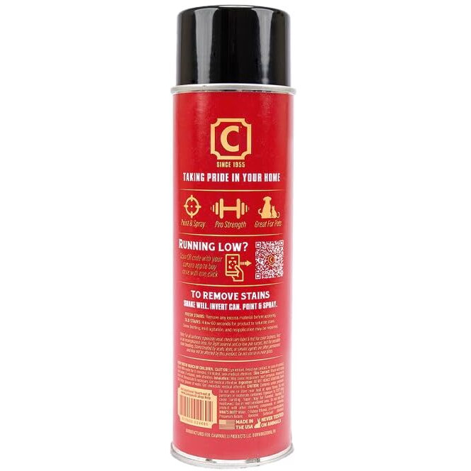 Campanelli Pro Series Stain Remover - 18Oz Aerosol - Point & Spray Carpet Cleaner  Spot Remover  Great For Pet Stains & Odors  Upholstery  Fabrics  & More
