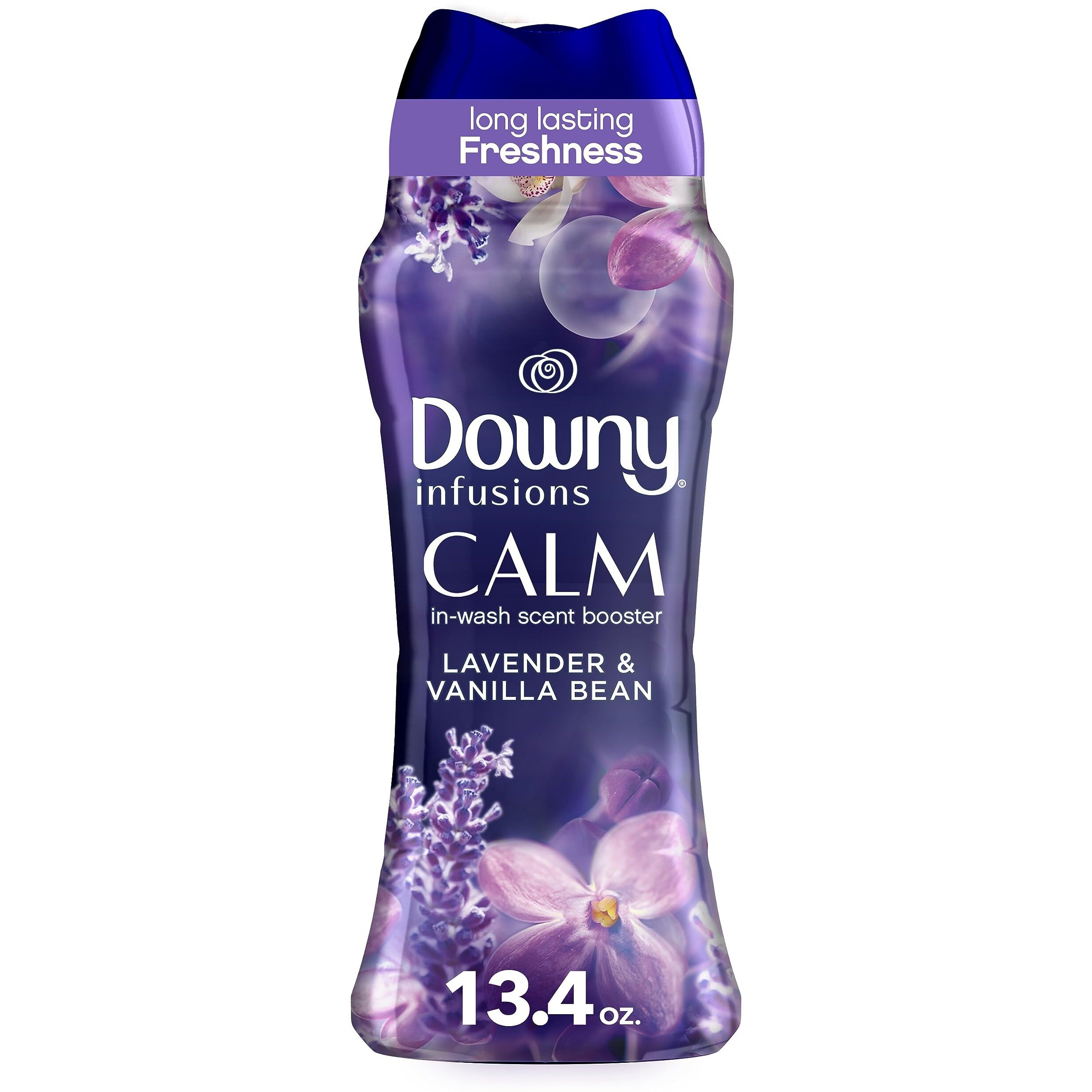 Downy Infusions In-Wash Laundry Scent Booster Beads  Calm  Soothing Lavender And Vanilla Bean  13.4 Oz