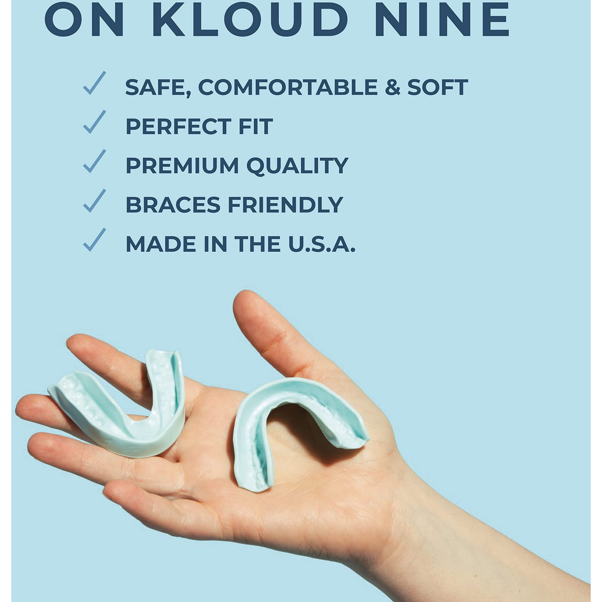 Kloud Night Guard - Mouth Guard For Clenching Teeth And Grinding Teeth  2 Pack Custom Moldable Dental Mouth Guard