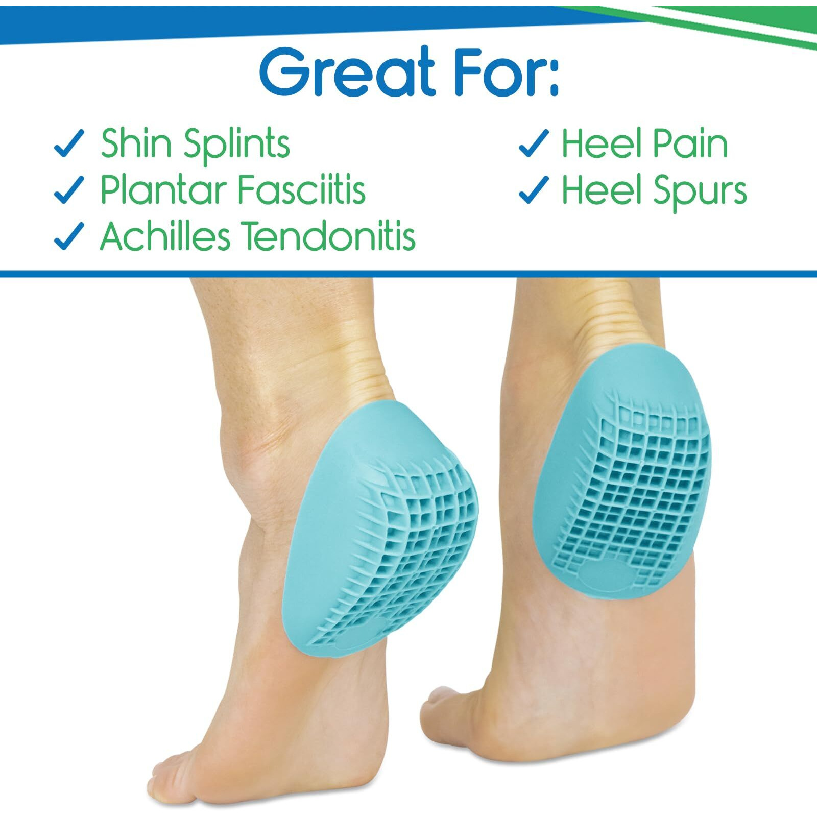 Heavy Duty Heel Cups For Heel Pain Relief & Support - Gel Cushion Shoe Inserts For Severs Disease & Plantar Fasciitis - Strong Honeycomb Pad For Women  Men  Kids - Fits Any Shoes - Hsa/Fsa Elegible