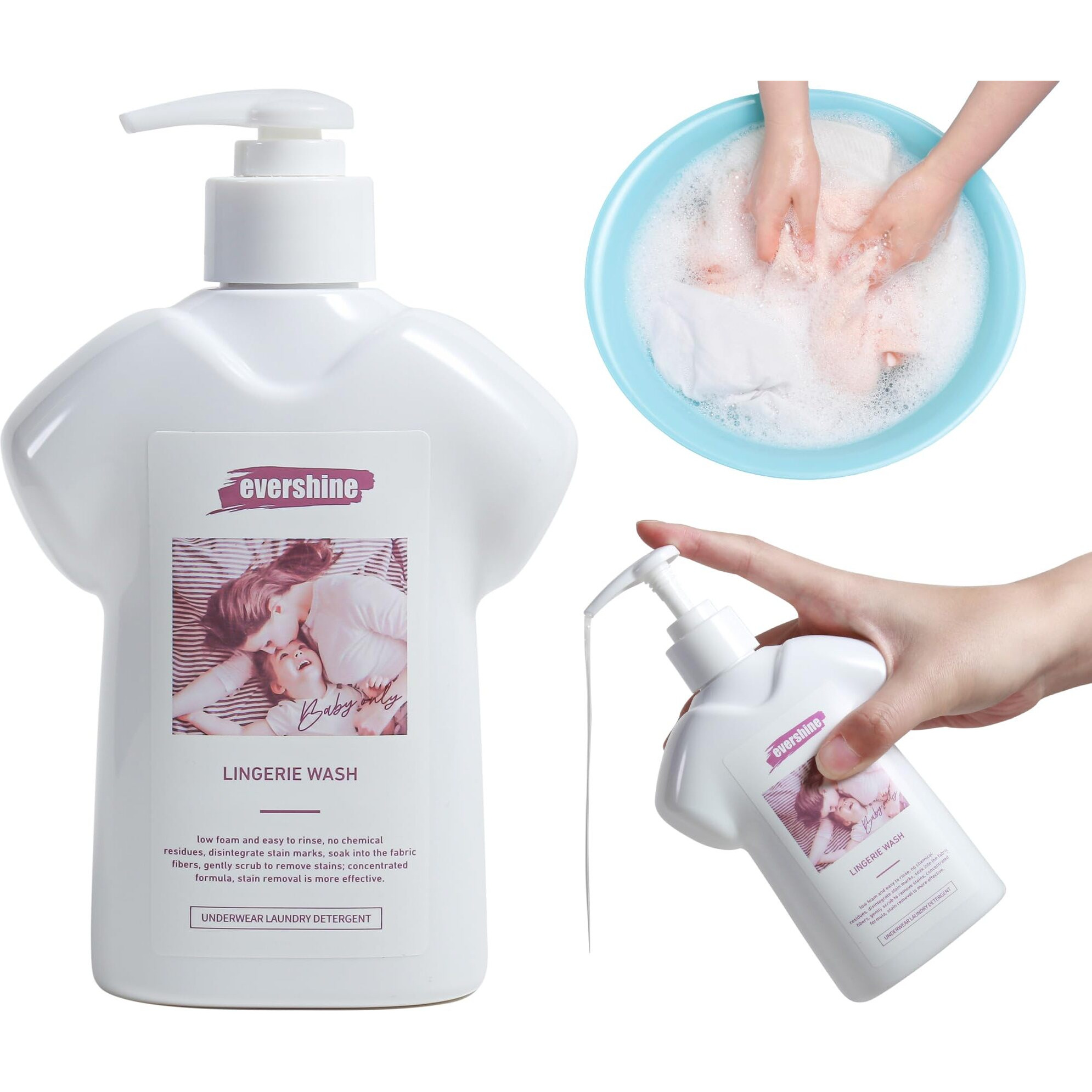 Lingerie Detergent - Double Concentrated  Lady Scented  Delicate Underwear Cleaning Liquid - 10.14 Fl Oz (1  Vanilla)