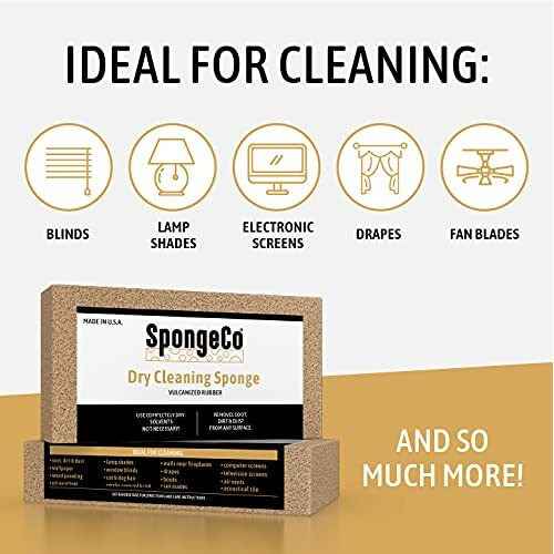 Spongeco - Dry Cleaning Soot Eraser Sponge - Pet Hair  Smoke  Soot  Dust And Dirt Remover - 3X6X1.5 (3 Pack)