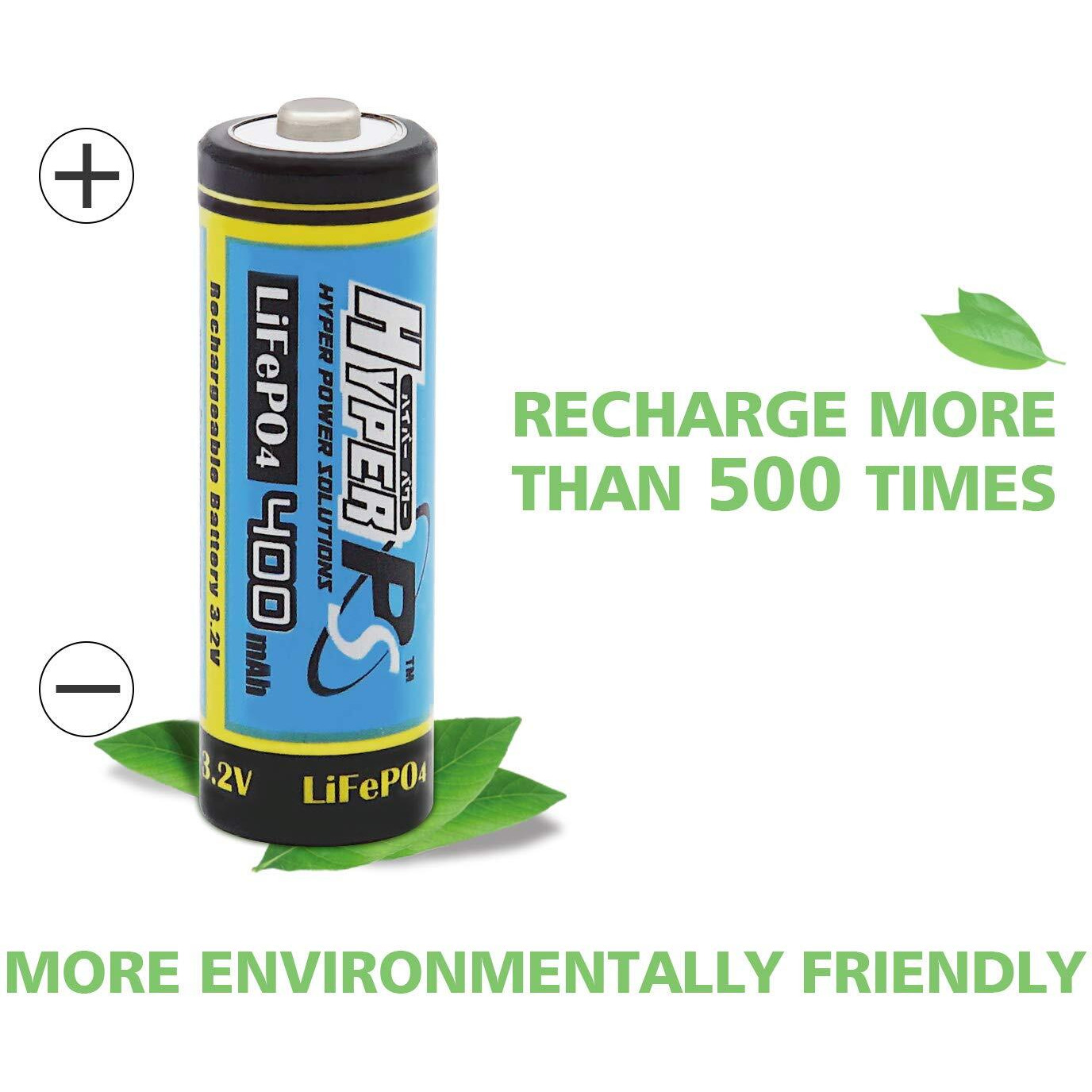 Hyperps (6-Pack) 3.2V Lifepo4 14430 (14 X 43Mm) 400Mah Rechargeable Battery For Solar Panel Light  Tooth Brush  Shaver  Flashlight