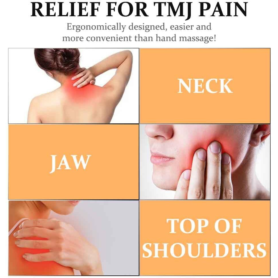 Rozonii Tmj Relief Products Jaw Massager With Dual Motor Vibrating- Gentle Vibration For Tmj Massage Heating Tool For Pain Relief  Tension  Stiffness  And Headaches