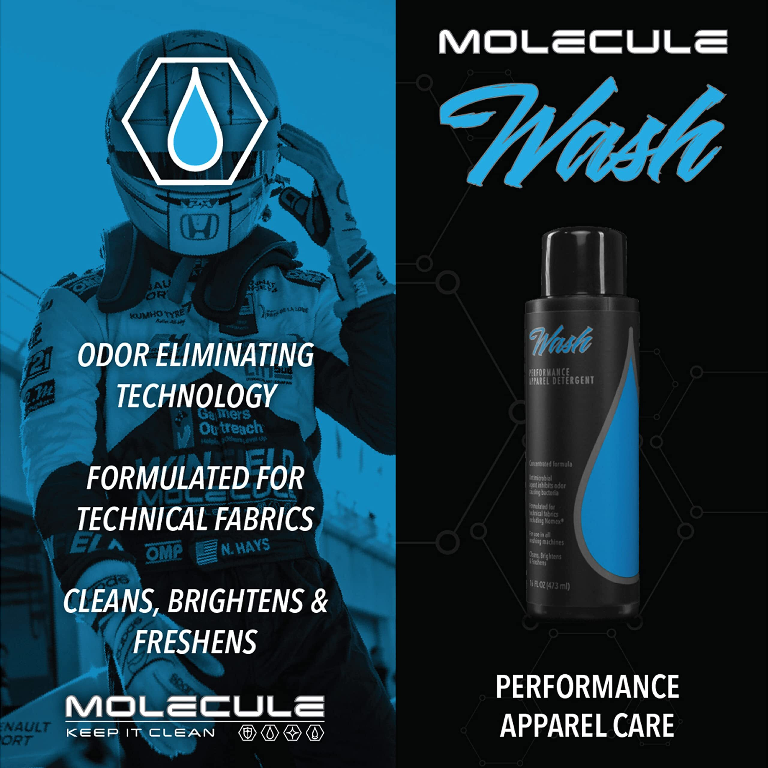 Molecule Wash  Performance Apparel Care  Race Suits  Cleans  Brightens And Freshens  1 Gallon