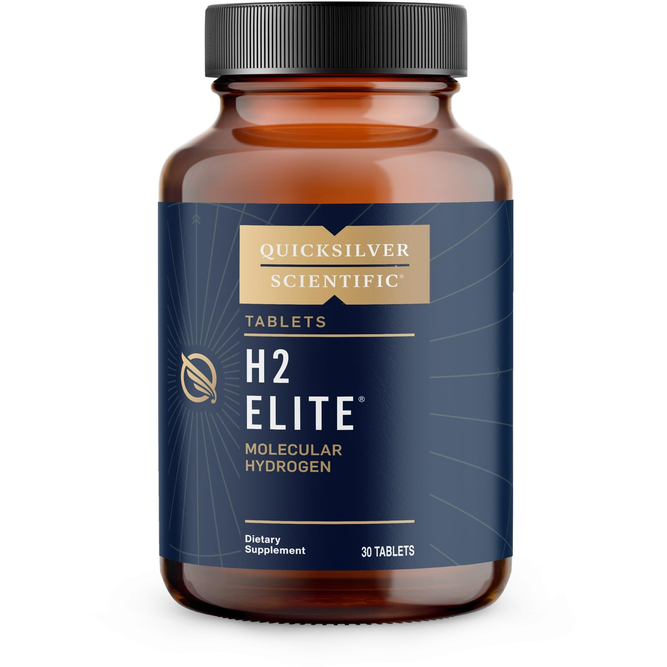 Quicksilver Scientific H2 Elite - Molecular Hydrogen For Energy + Metabolism Support  Water Tablets Perfect For Open Containers - Magnesium Malate Drink Additive (30 Molecular Hydrogen Tablets)