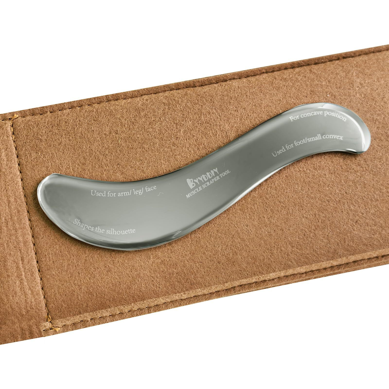 Byyddiy Stainless Steel Gua Sha Muscle Scraper Tool Scar Tissue Tool Physical Therapy Tools Muscle Scraping Tool Guasha Massage Scraper Iastm Tools (S.S-1)