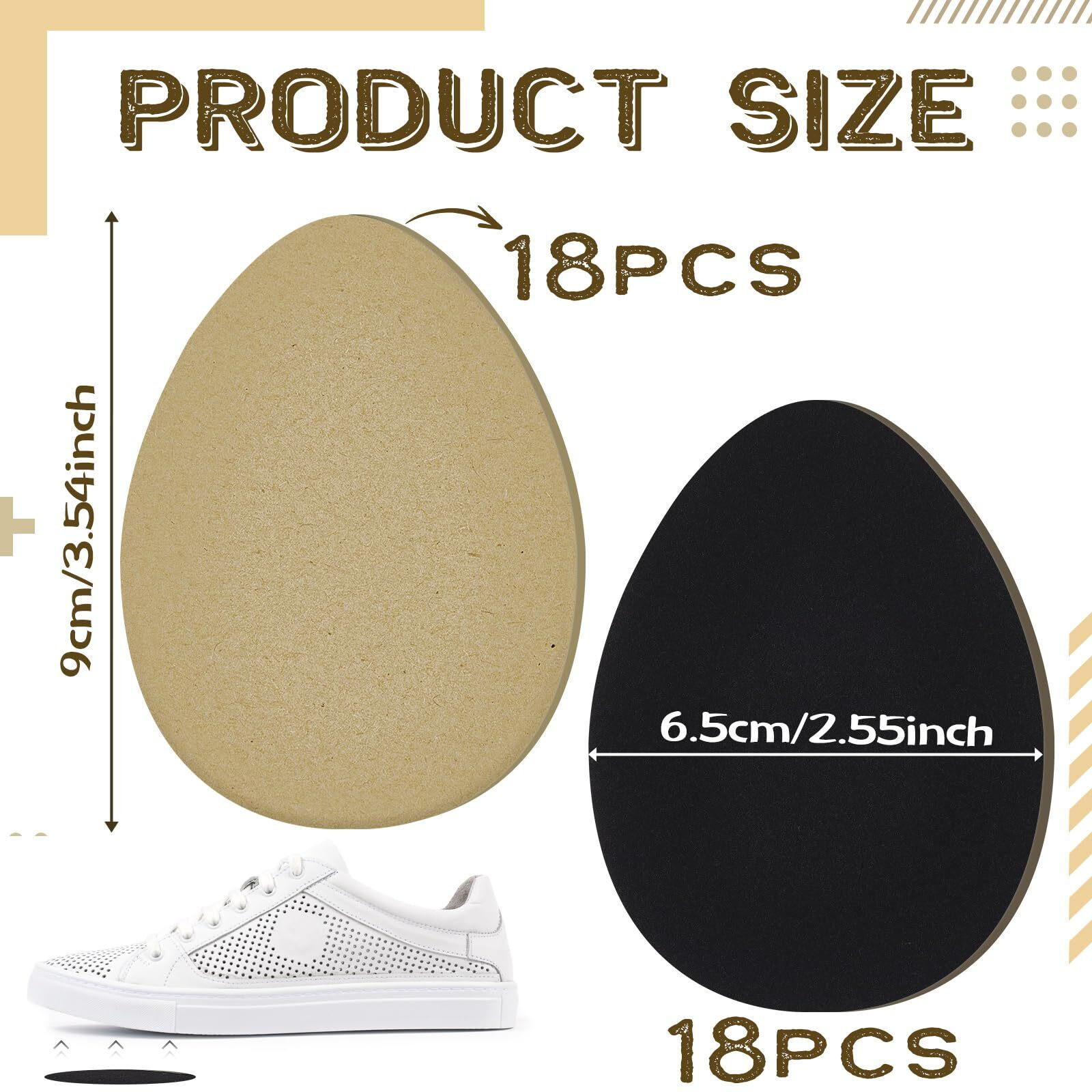 Jecery 36 Pcs Non Slip Pads For Shoes Suede Sole Protectors Adhesive For High Heeled Shoes Women Dance Shoe Protector With Adhesive (Beige Black)