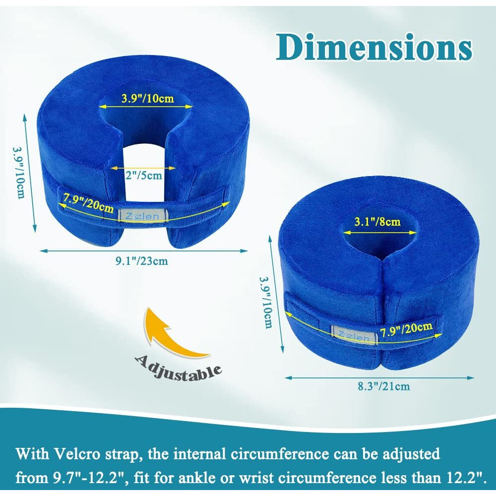 Zelen Heel Protector For Pressure Sores Foot Elevation Pillow Ankle Protector Wedge Heel Protector Cushion For Bed Sores Foot Support Pillow For Sleeping Ulcer Foot Elevated Foam (Medium  1 Pcs)