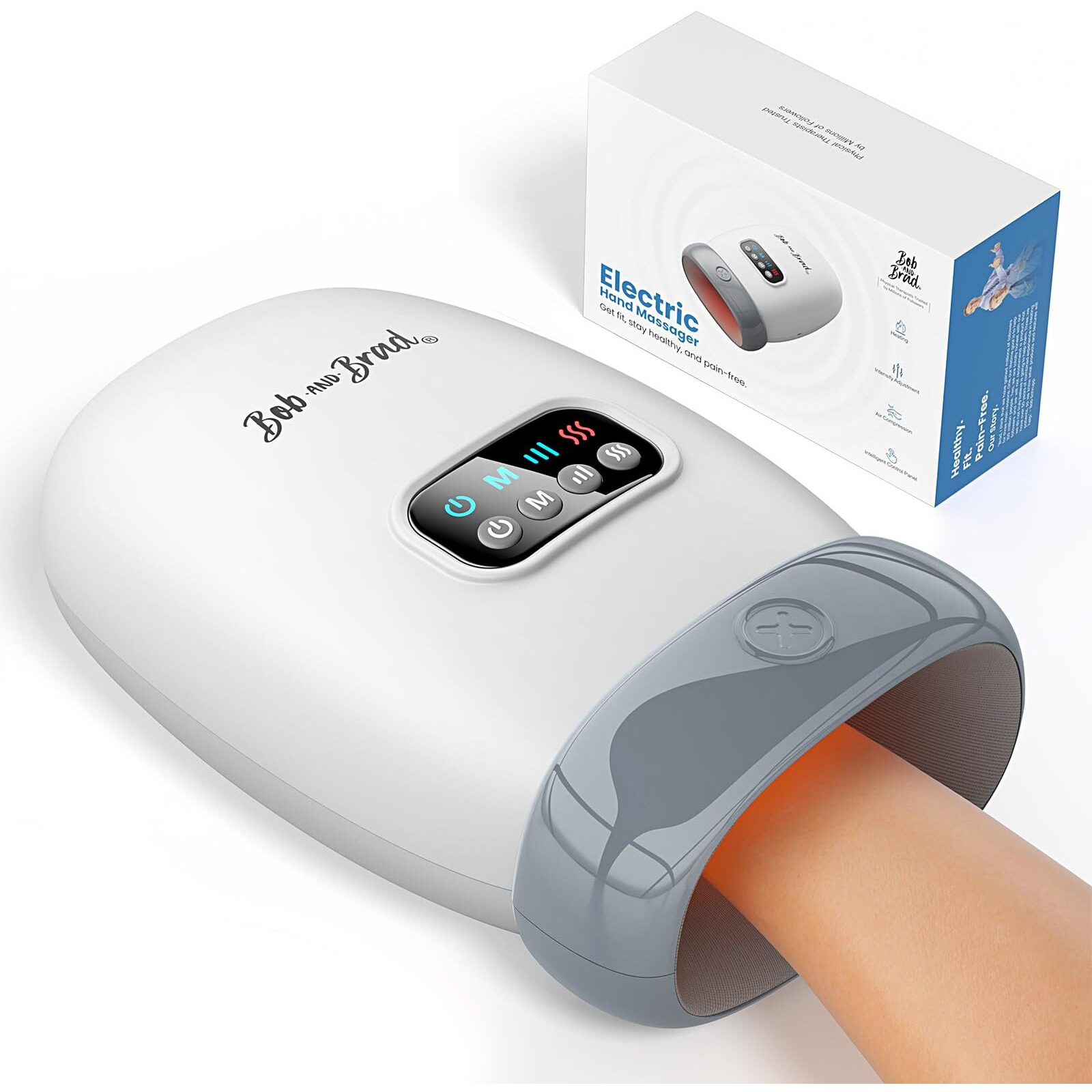 Bob And Brad Hand Massager With Heat And Compression  Fsa Hsa Eligible  Gifts For Women Men Mom Dad  H60 Cordless Hand Massager For Arthritis And Carpal Tunnel  Pain Relief Heated Wrist Finger Massage