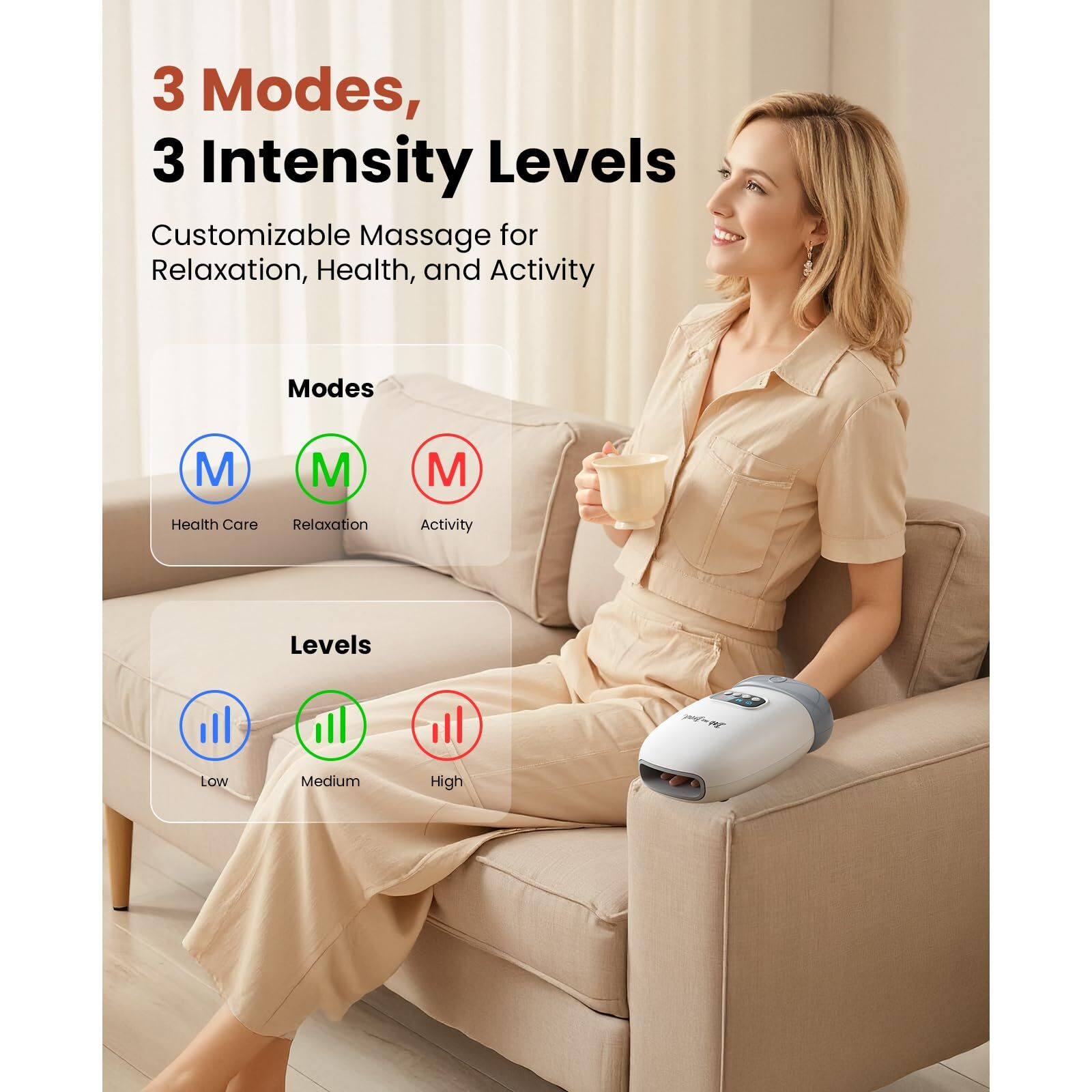 Bob And Brad Hand Massager With Heat And Compression  Fsa Hsa Eligible  Gifts For Women Men Mom Dad  H60 Cordless Hand Massager For Arthritis And Carpal Tunnel  Pain Relief Heated Wrist Finger Massage