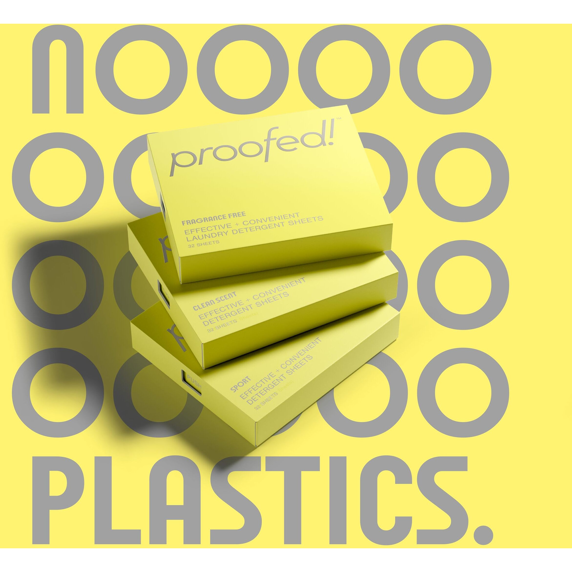 Proofed Laundry Detergent Sheets  32 Count  Fragrance-Free  The Only 100% Plastic-Free Sheet  No Pva Or Pvoh  Hypoallergenic  Bio-Based Ingredients  Made In Usa  1 Box