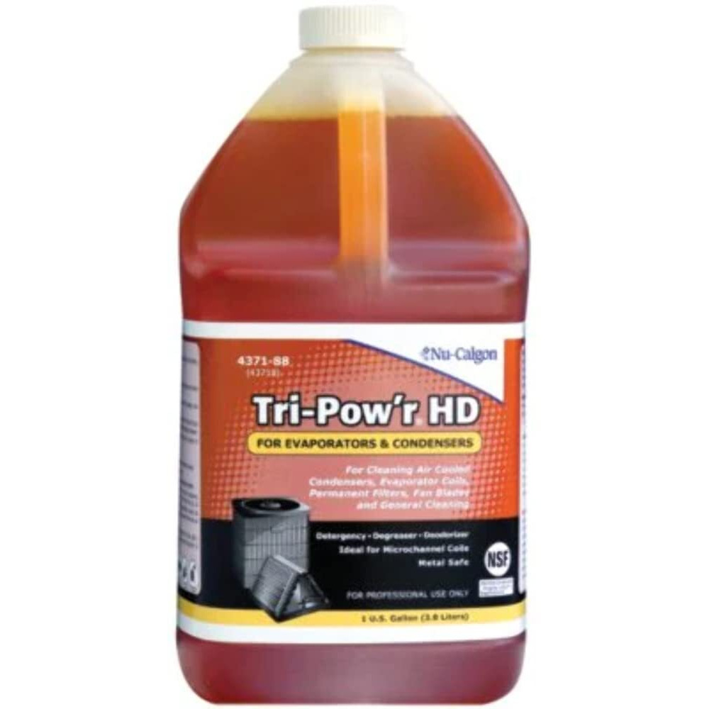 Nu-Calgon Tri-Pow'R Hd 4371-88 Cleaner For Condensers  Evaporator Coils  Permanent Filters  Fan Blades  Motors
