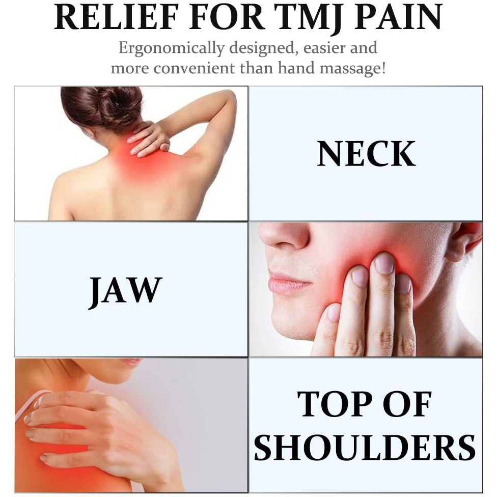 Tmj Relief Products Jaw  Tmj Relief Massager  Ergonomic Tmj Massage Tool - Gentle Vibrations And Heat For Pain Relief  Tension  And Stiffness