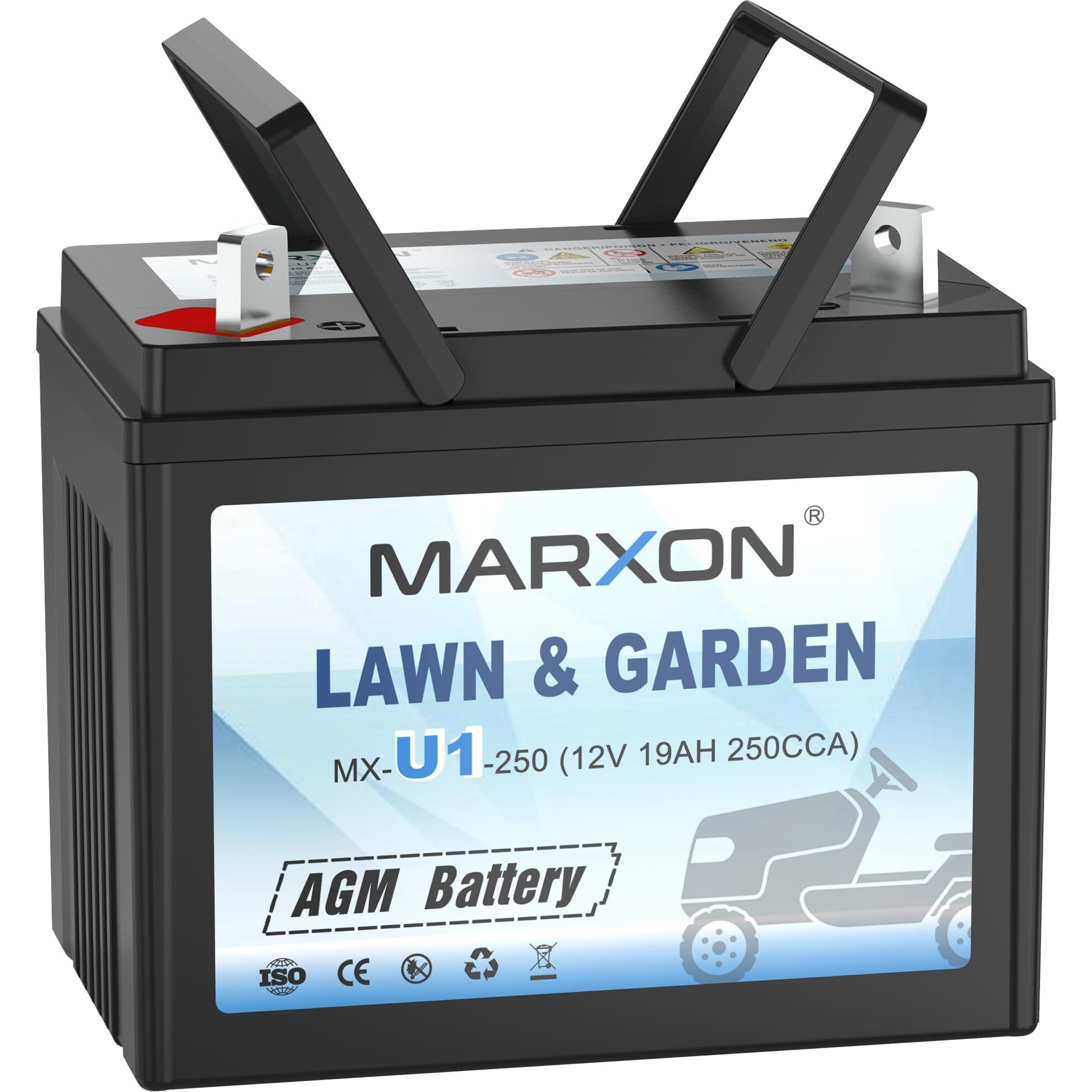 Marxon U1 Riding Lawn Mower Batteries  Garden Tractors Battery Maintenance Free Agm Battery  Compatible With Troy-Bilt  John Deere  Toro  Cub Cadet  Craftsman  Ariens  Poulan Pro 250