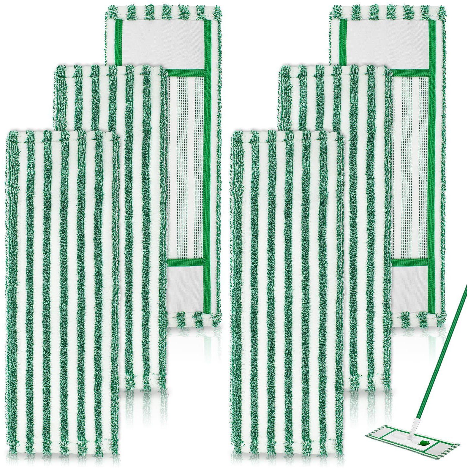 Mop Pads Refills Compatible With Libman Wet & Dry Microfiber Mop 6 Pack Microfiber Mop Refills For Multi Surface Hardwood Floors Reusable Washable Microfiber Dust Mop Pads For Wet/Dry Floor Cleaning