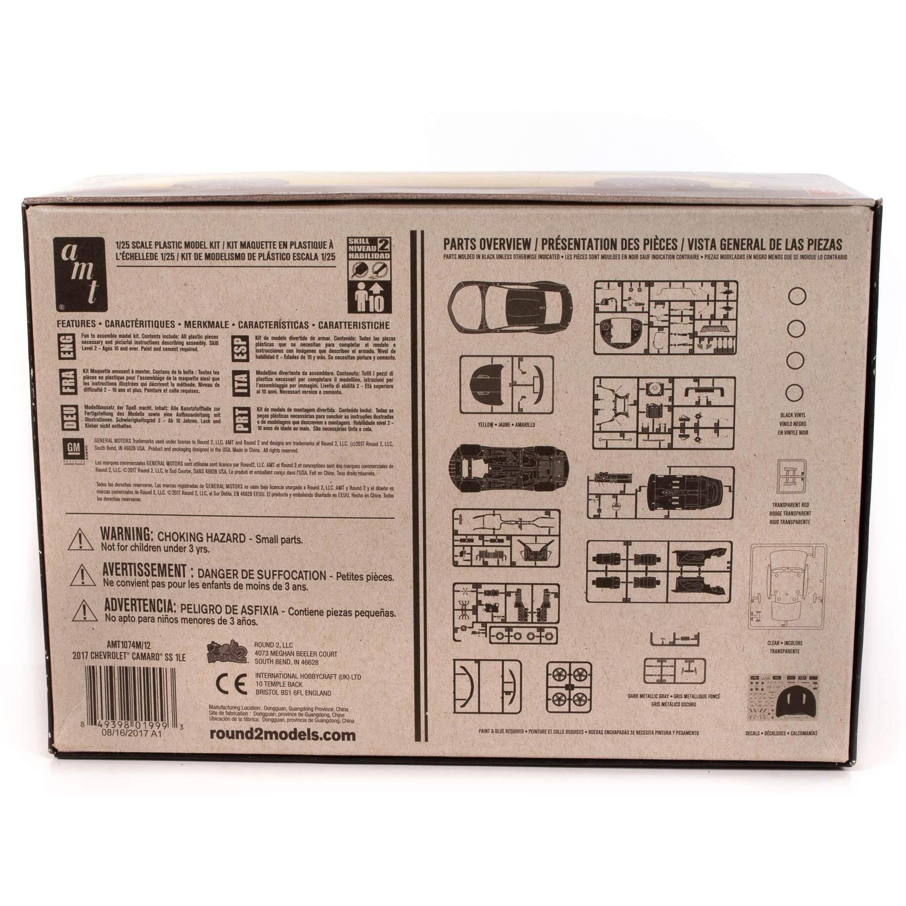Amt 2017 Chevy Camaro Ss 1Le 125 Scale Model Kit